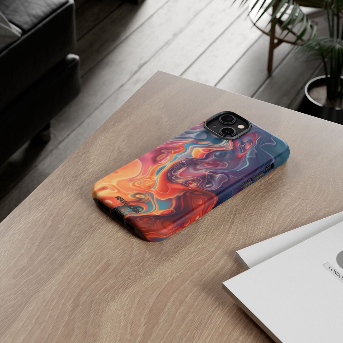 Colorful Phone Case, Abstract Print Cover, Tough Cases for Protection, Gift for Her, Modern Design, Trendy Mobile Accessory