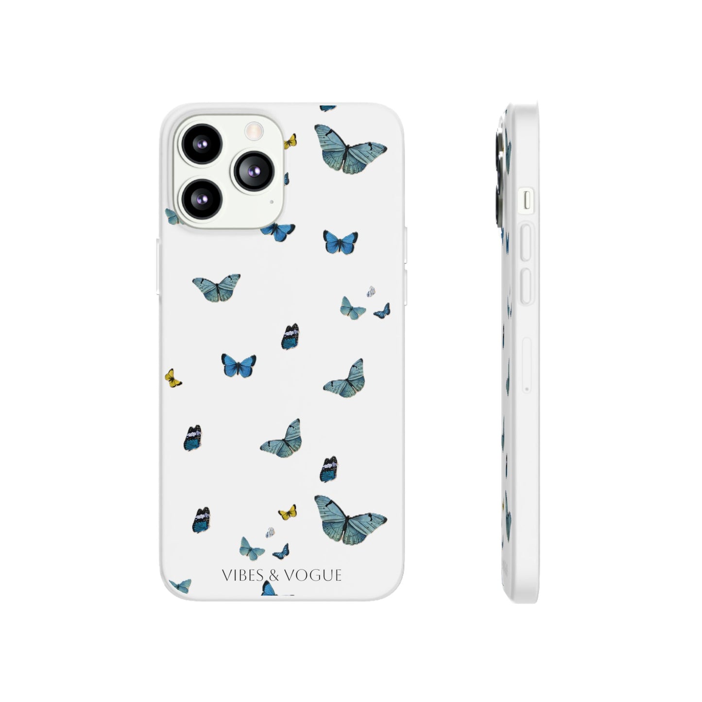 Butterfly Vibes Phone Case, Flexible Phone Cover, Elegant Phone Accessory, Gift for Nature Lovers, Spring Decor, Eco-Friendly Case