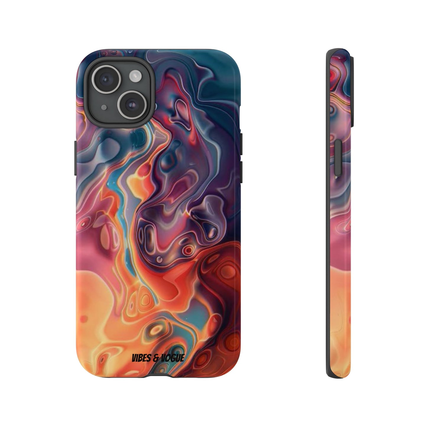 Colorful Phone Case, Abstract Print Cover, Tough Cases for Protection, Gift for Her, Modern Design, Trendy Mobile Accessory