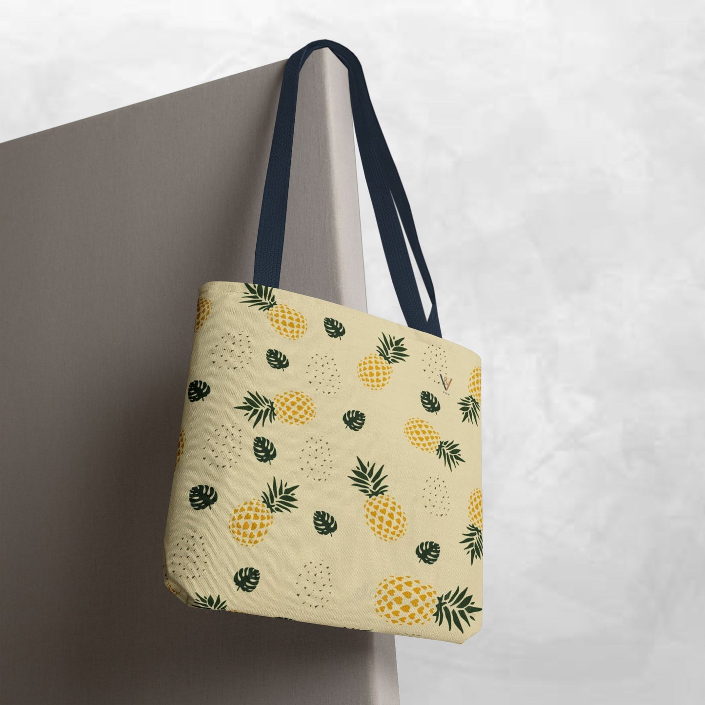 Pineapple Print Tote Bag, Eco-Friendly Carryall, Beach Bag, Summer Vibes, Gift for Her, Reusable Shopper