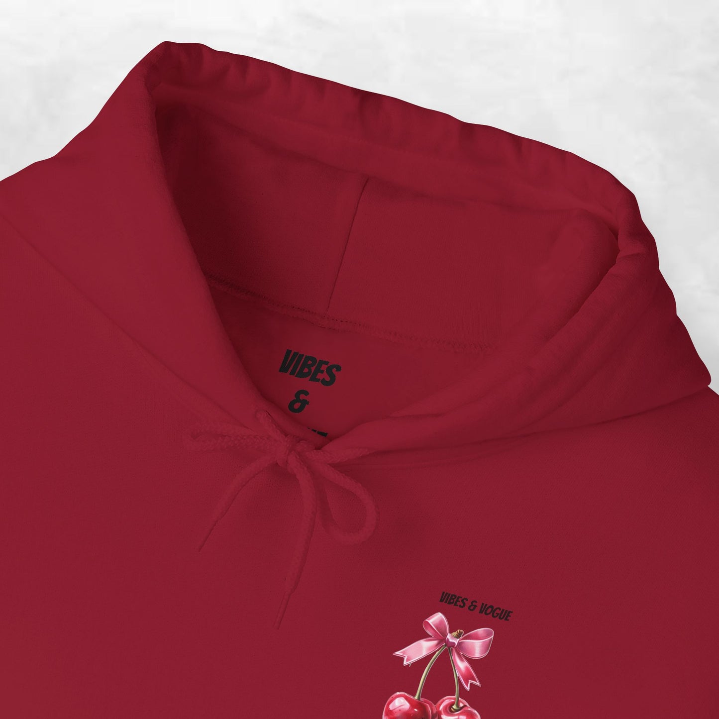 Cherry Bow Unisex Hoodie - Sweet, Cozy Style for Spring, Casual Wear, Gift for Birthdays, Summer Fun, Festival Fashion