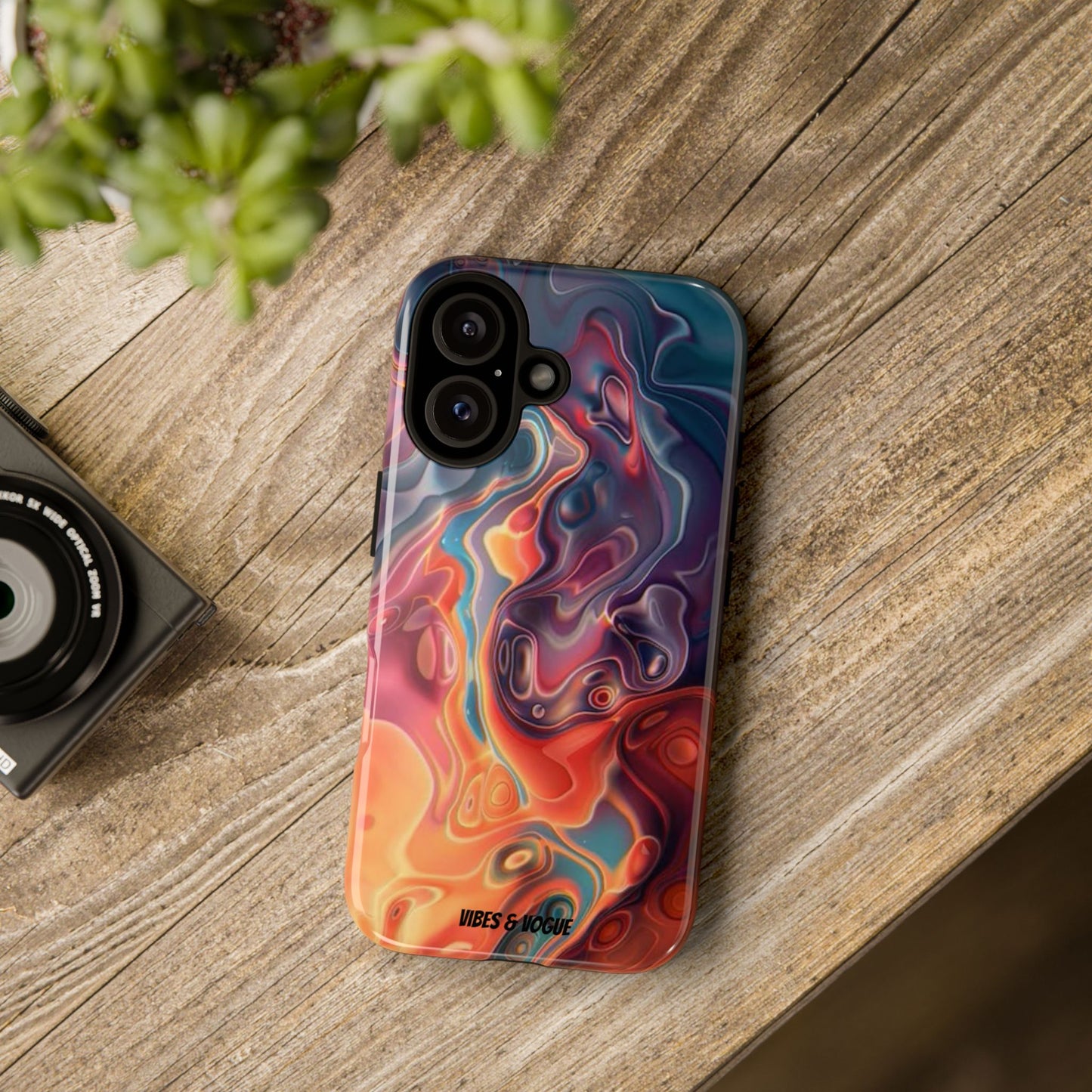 Colorful Phone Case, Abstract Print Cover, Tough Cases for Protection, Gift for Her, Modern Design, Trendy Mobile Accessory