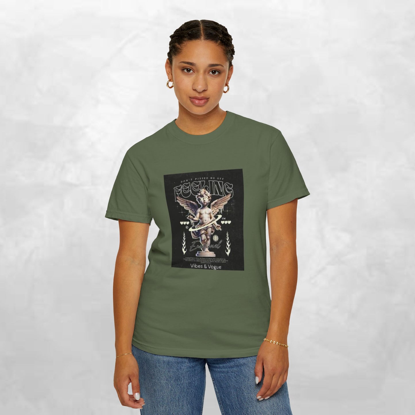 Vintage-Inspired Angel Graphic T-Shirt - Perfect for Casual Wear, Gift for Music Lovers, Cute Outfit Idea, Retro Design, Cozy Everyday Tee
