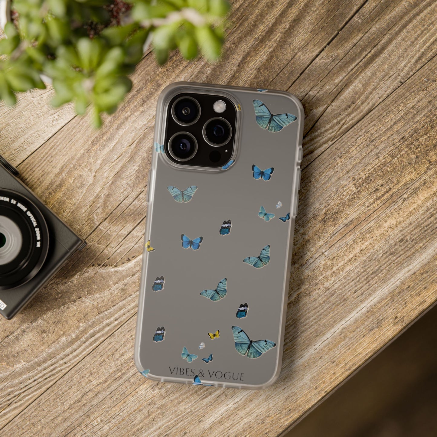 Butterfly Vibes Phone Case, Flexible Phone Cover, Elegant Phone Accessory, Gift for Nature Lovers, Spring Decor, Eco-Friendly Case