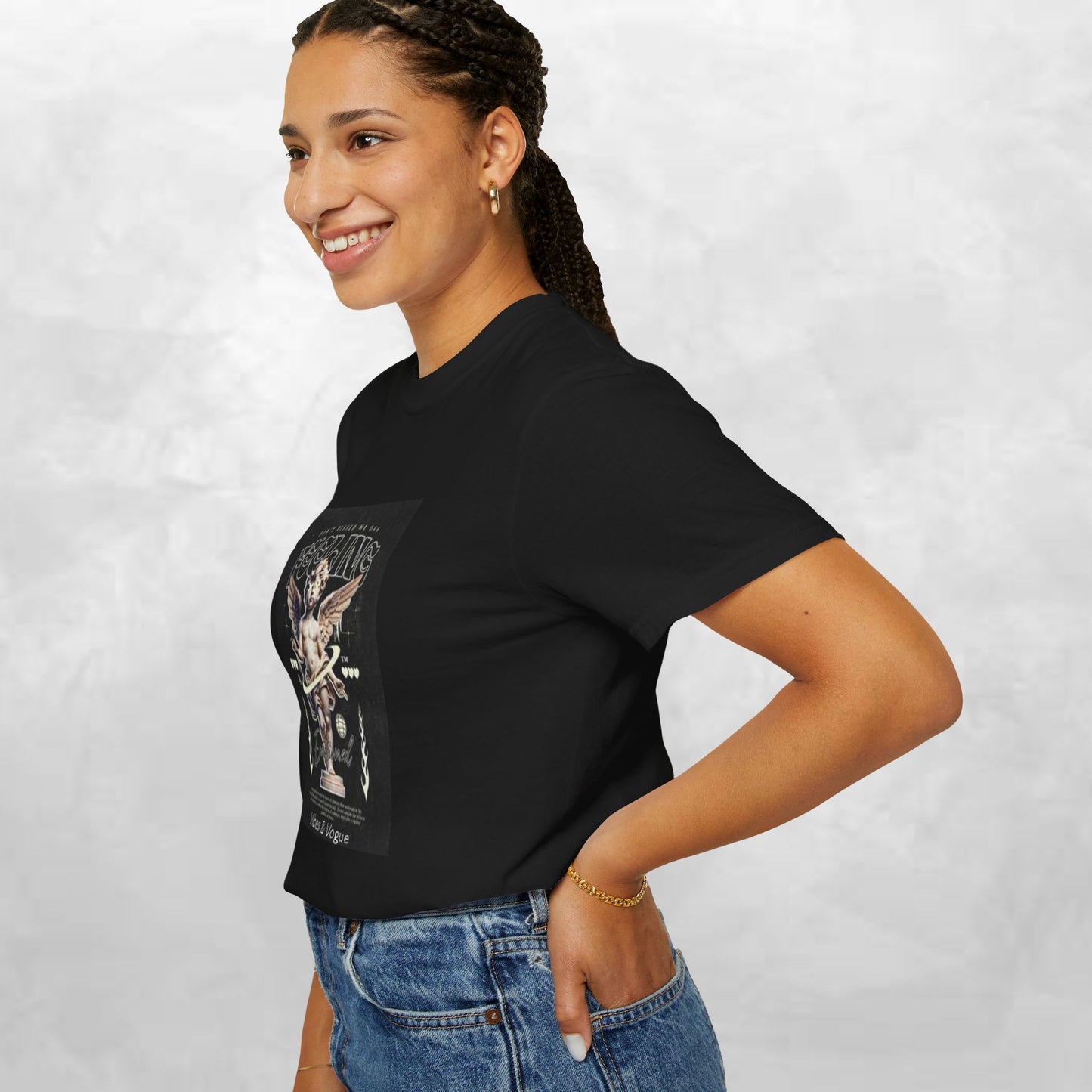 Vintage-Inspired Angel Graphic T-Shirt - Perfect for Casual Wear, Gift for Music Lovers, Cute Outfit Idea, Retro Design, Cozy Everyday Tee