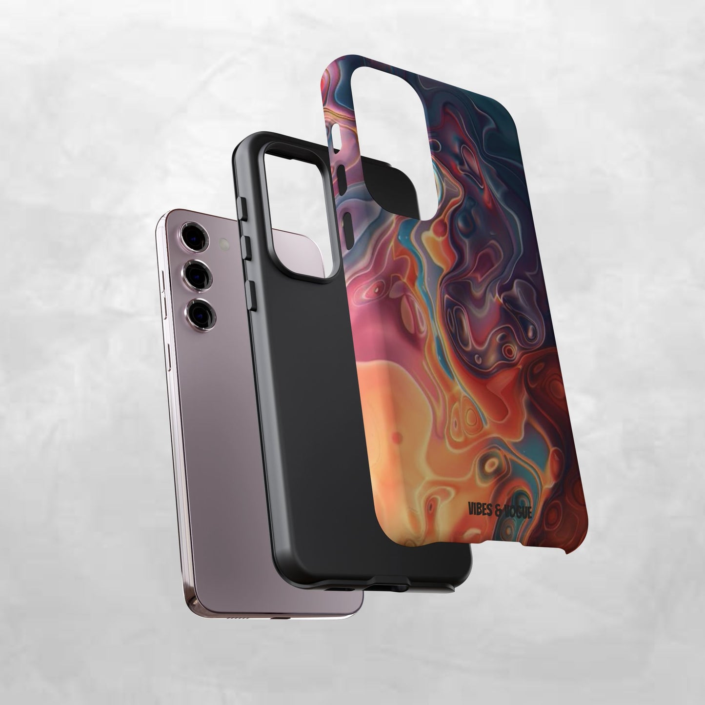 Colorful Phone Case, Abstract Print Cover, Tough Cases for Protection, Gift for Her, Modern Design, Trendy Mobile Accessory