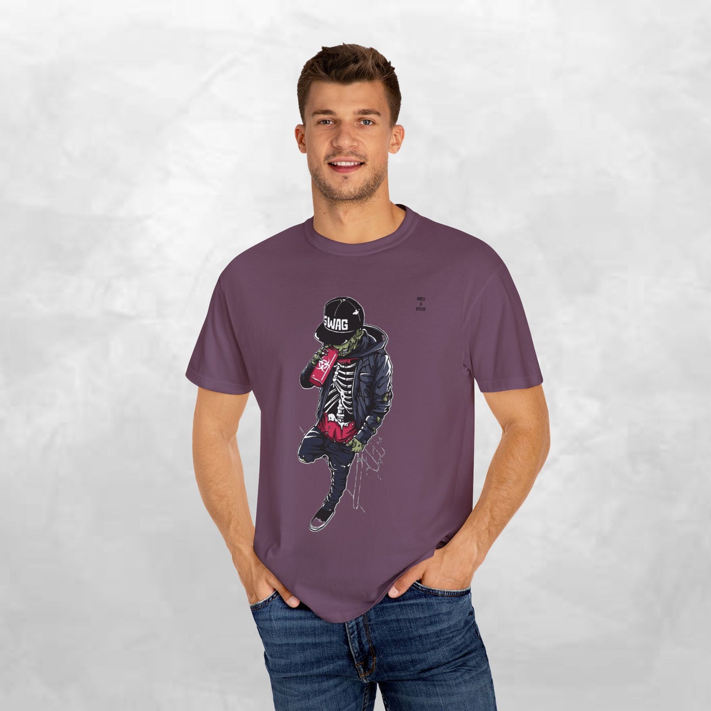 Cool Skeleton Swag Unisex T-Shirt - Trendy Streetwear Graphic Tee