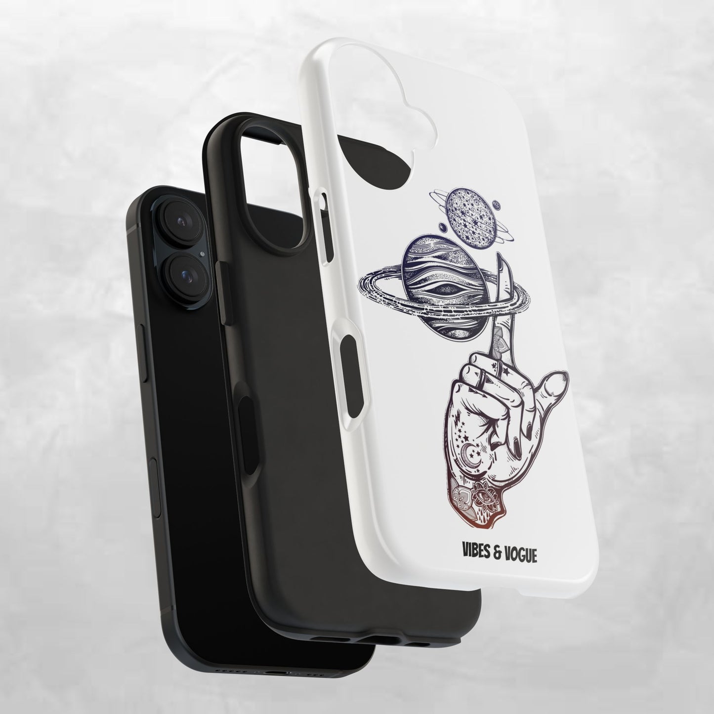 Cosmic Tattoo Phone Case, Unique Galaxy Cell Phone Cover, Gift for Astronomers, Trendy Space Phone Protector, Birthday and Holiday Gift