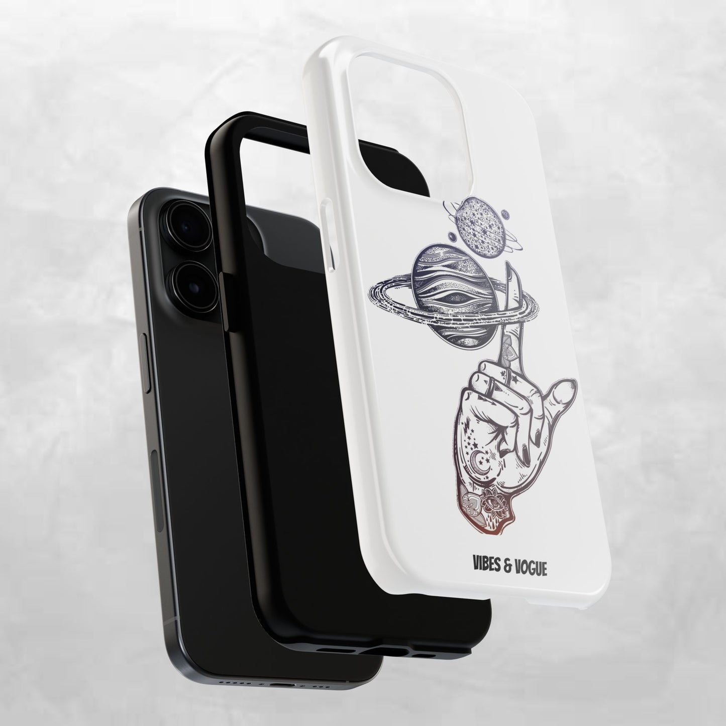 Cosmic Tattoo Phone Case, Unique Galaxy Cell Phone Cover, Gift for Astronomers, Trendy Space Phone Protector, Birthday and Holiday Gift