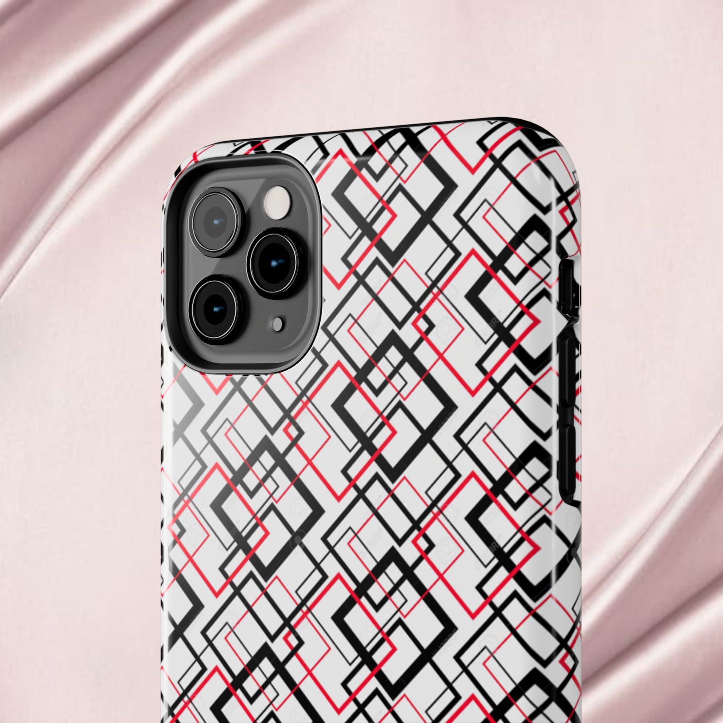 Stylish Geometric Tough Phone Case - Modern Design for Trendsetters