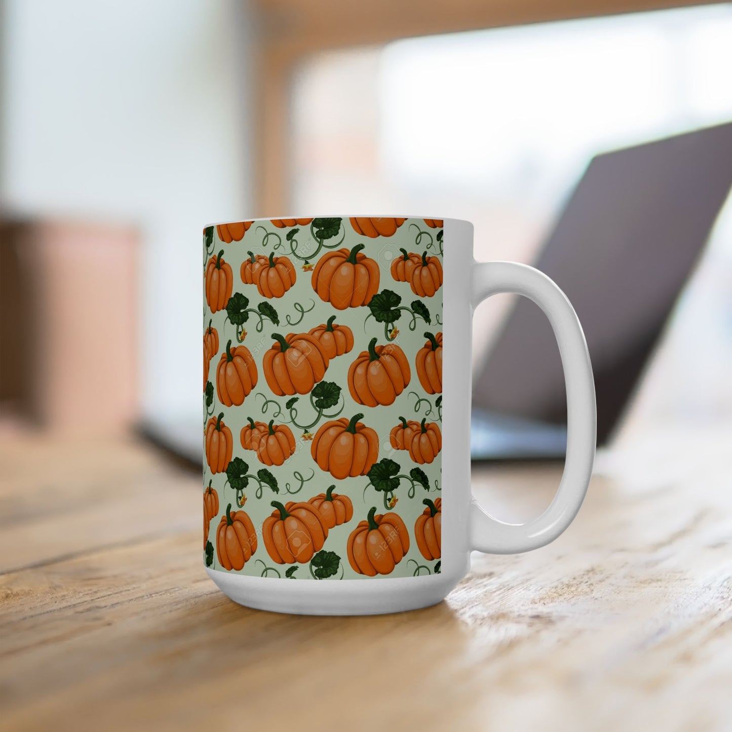 Festive Pumpkin Ceramic Mug (11oz, 15oz) - Perfect for Autumn and Halloween Celebrations