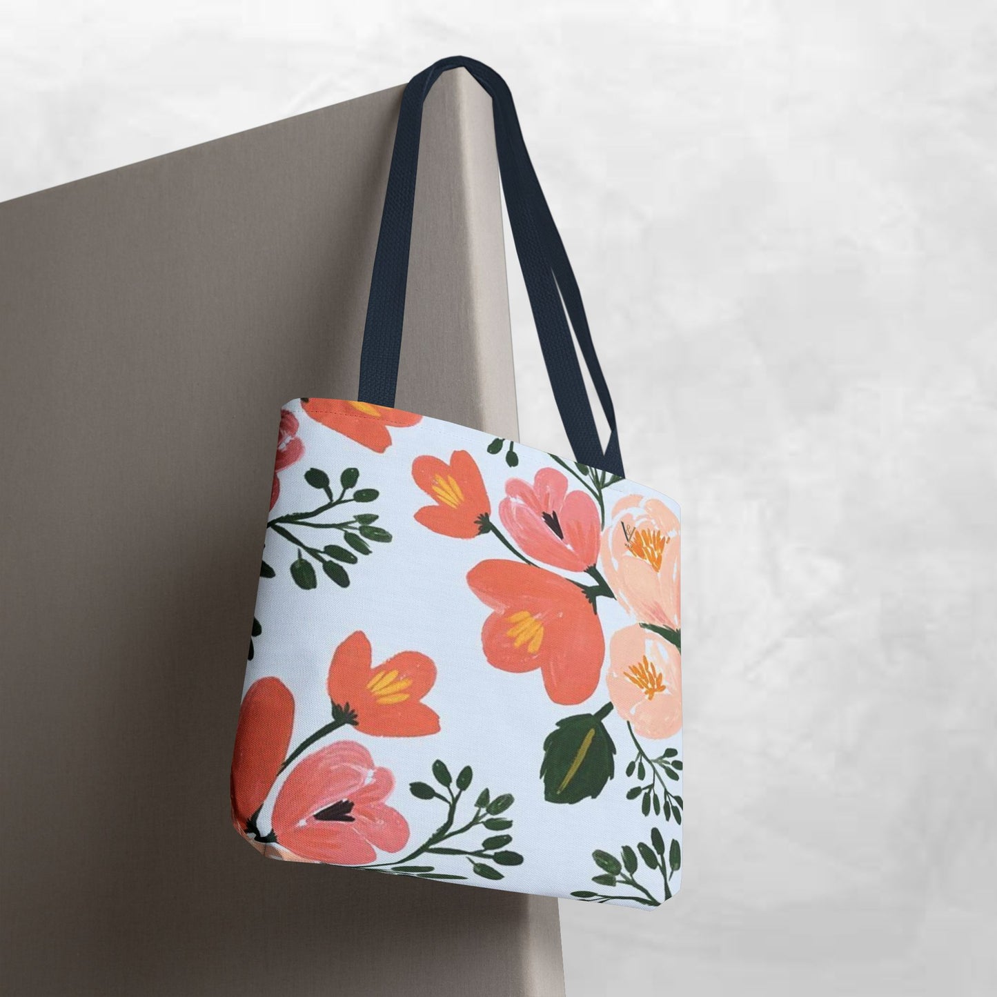 Floral Tote Bag, Stylish Shopping Bag, Eco-Friendly Tote, Beach Bag, Gift for Her, Spring Accessory