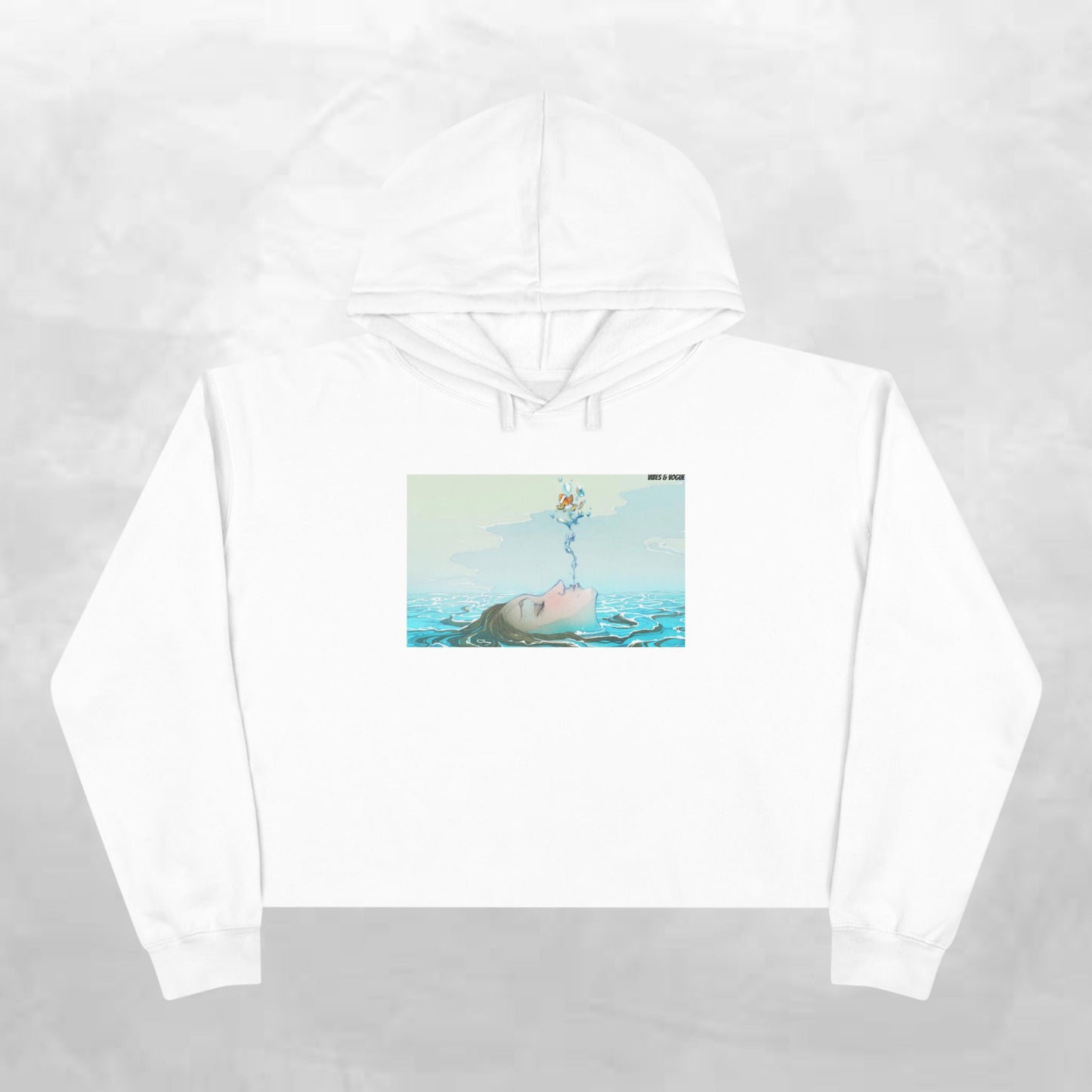 Aqua Dream Crop Hoodie - Stylish and Comfortable