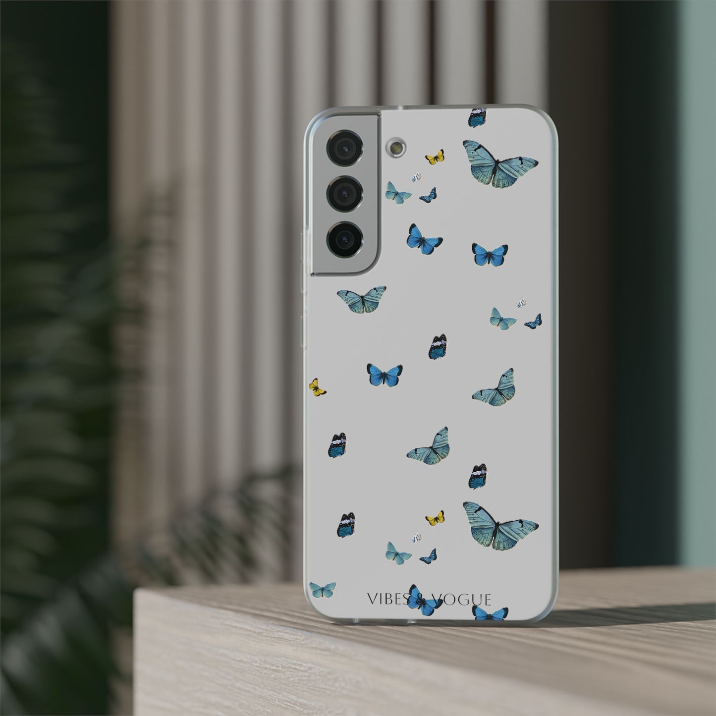 Butterfly Vibes Phone Case, Flexible Phone Cover, Elegant Phone Accessory, Gift for Nature Lovers, Spring Decor, Eco-Friendly Case