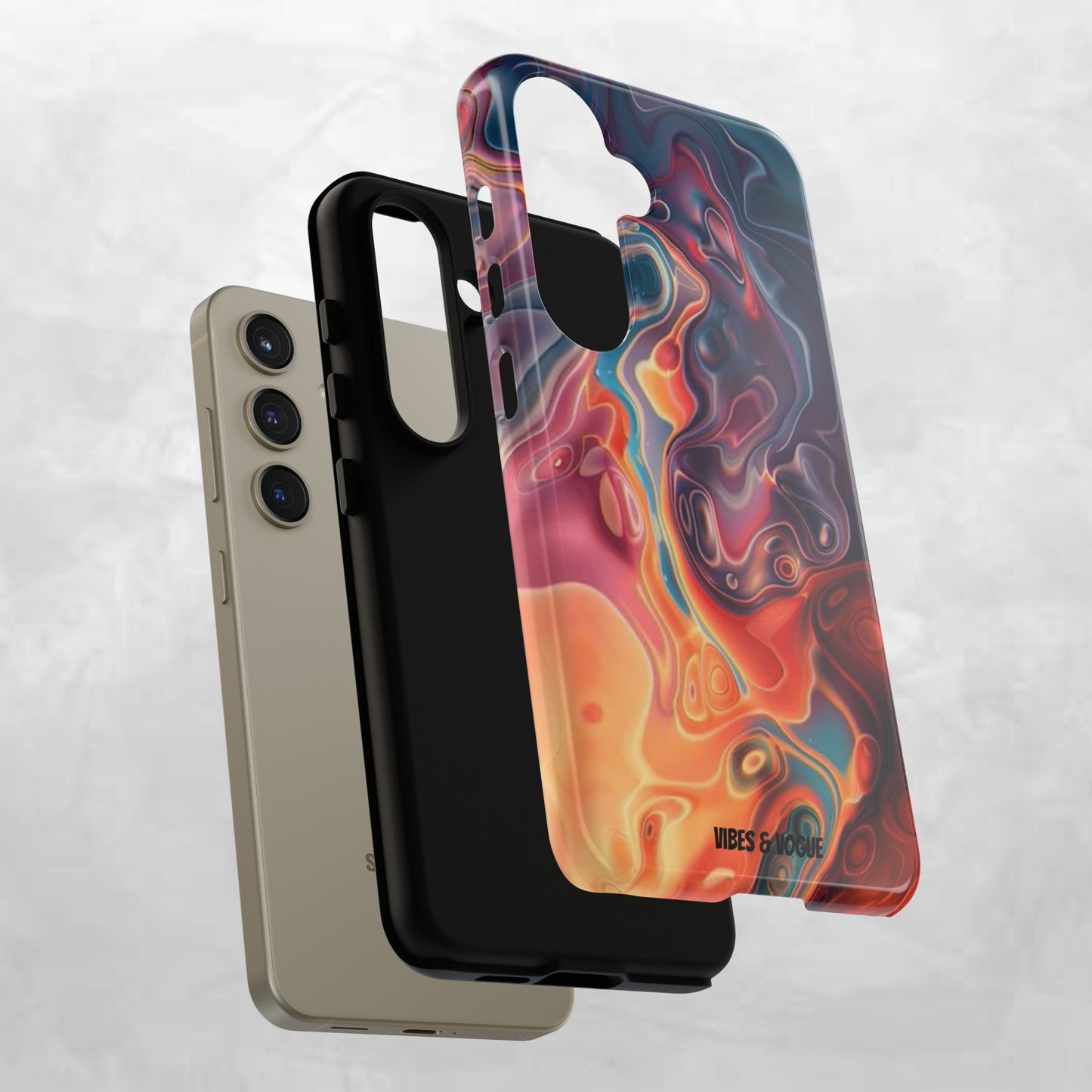 Colorful Phone Case, Abstract Print Cover, Tough Cases for Protection, Gift for Her, Modern Design, Trendy Mobile Accessory