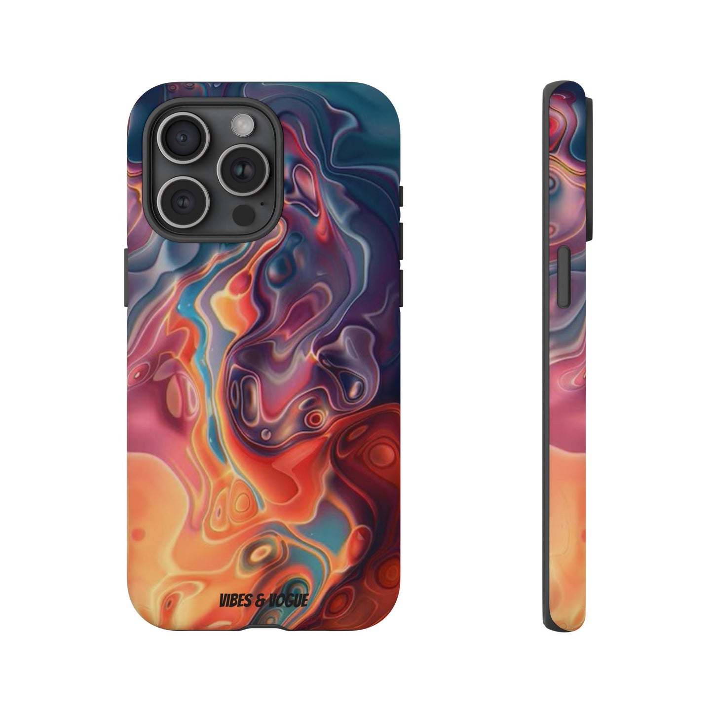 Colorful Phone Case, Abstract Print Cover, Tough Cases for Protection, Gift for Her, Modern Design, Trendy Mobile Accessory