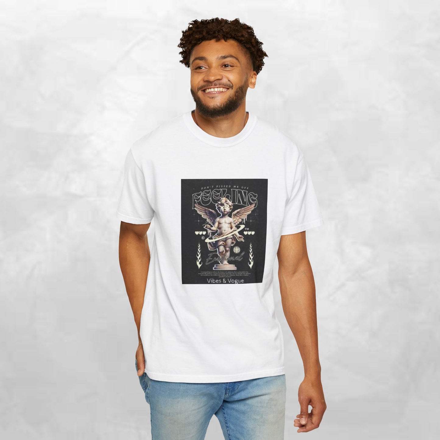 Vintage-Inspired Angel Graphic T-Shirt - Perfect for Casual Wear, Gift for Music Lovers, Cute Outfit Idea, Retro Design, Cozy Everyday Tee