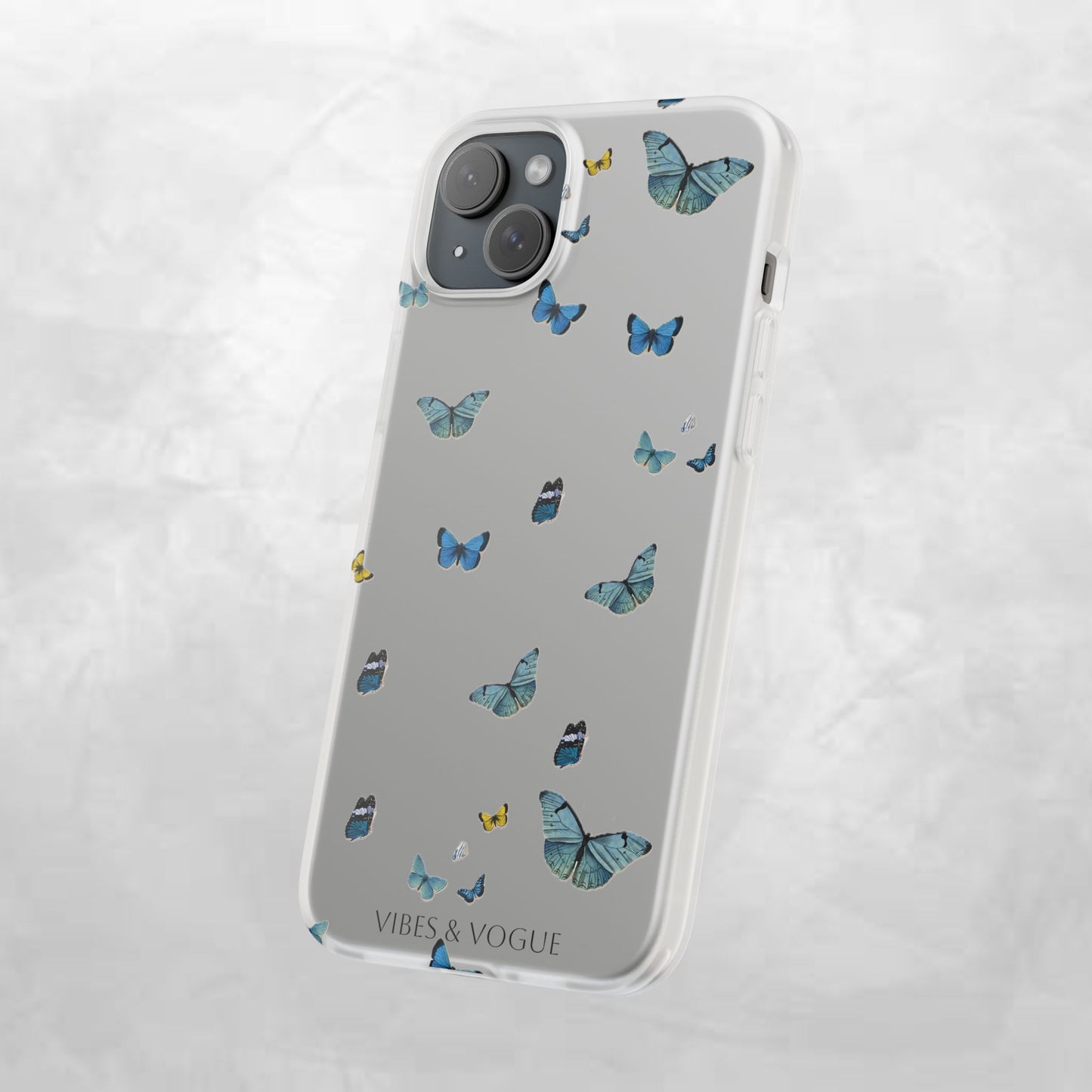 Butterfly Vibes Phone Case, Flexible Phone Cover, Elegant Phone Accessory, Gift for Nature Lovers, Spring Decor, Eco-Friendly Case