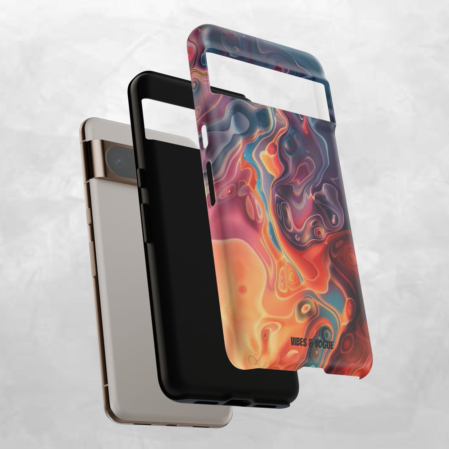 Colorful Phone Case, Abstract Print Cover, Tough Cases for Protection, Gift for Her, Modern Design, Trendy Mobile Accessory