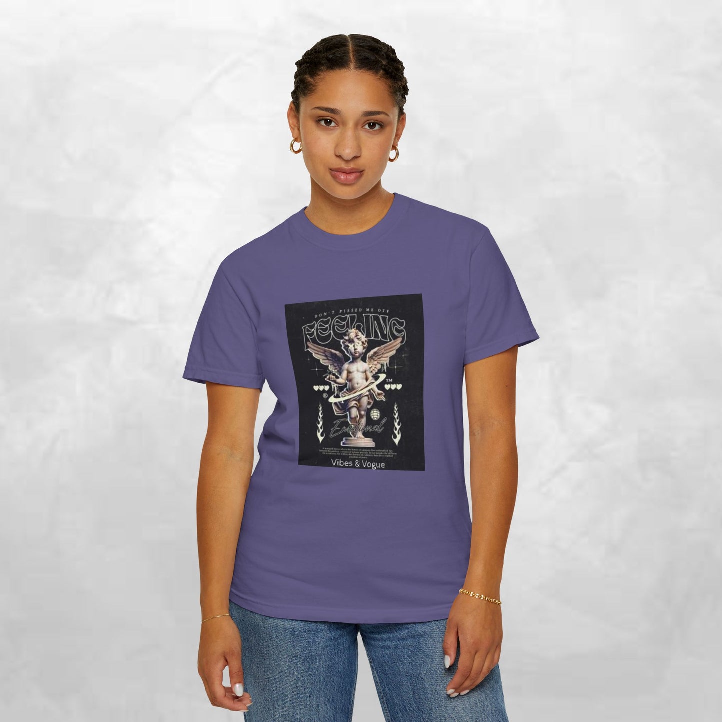 Vintage-Inspired Angel Graphic T-Shirt - Perfect for Casual Wear, Gift for Music Lovers, Cute Outfit Idea, Retro Design, Cozy Everyday Tee