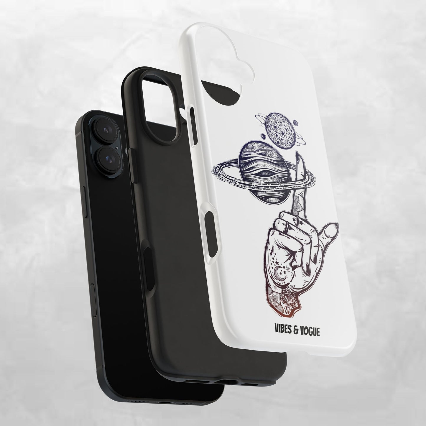 Cosmic Tattoo Phone Case, Unique Galaxy Cell Phone Cover, Gift for Astronomers, Trendy Space Phone Protector, Birthday and Holiday Gift