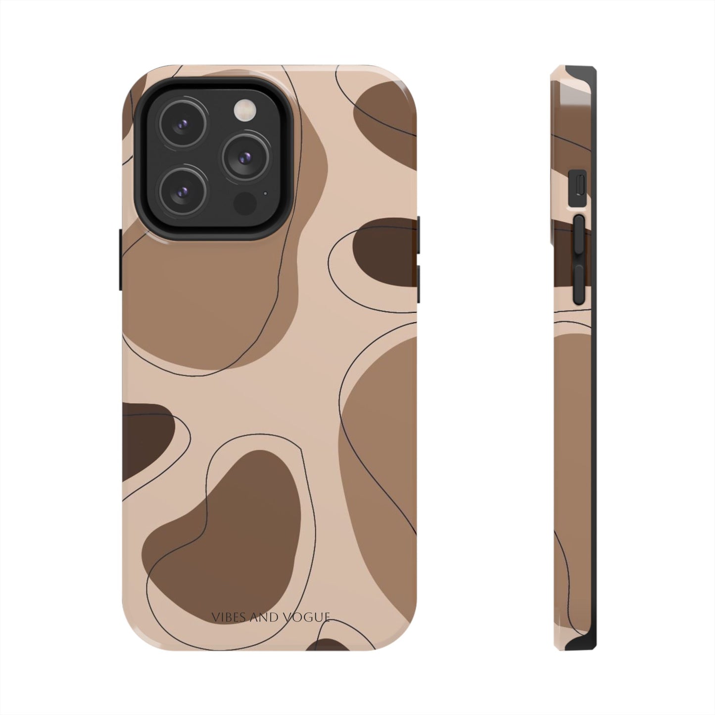 Abstract Brown Cowhide Tough Phone Case