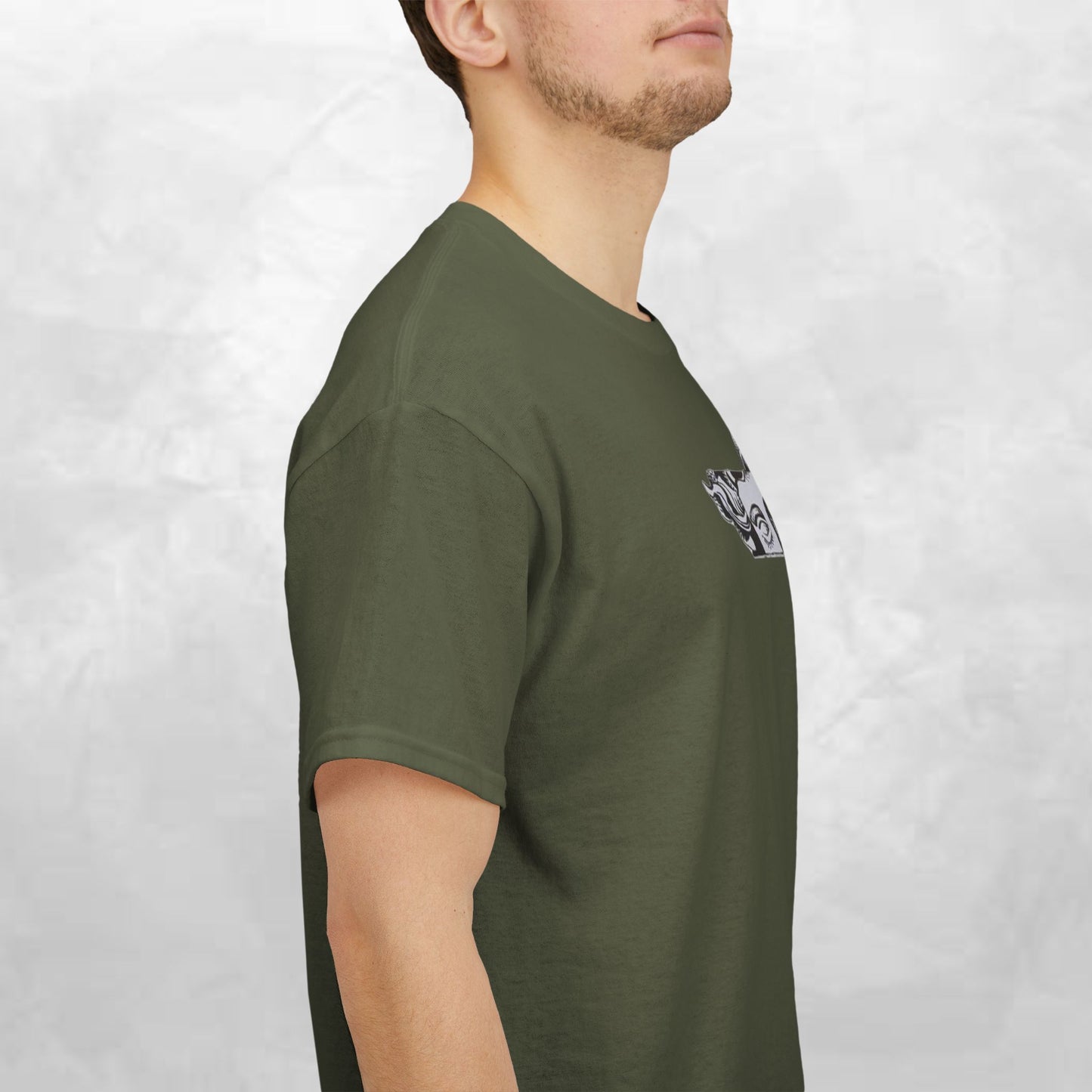 Artistic Unisex Heavy Cotton Tee – Abstract Face Design