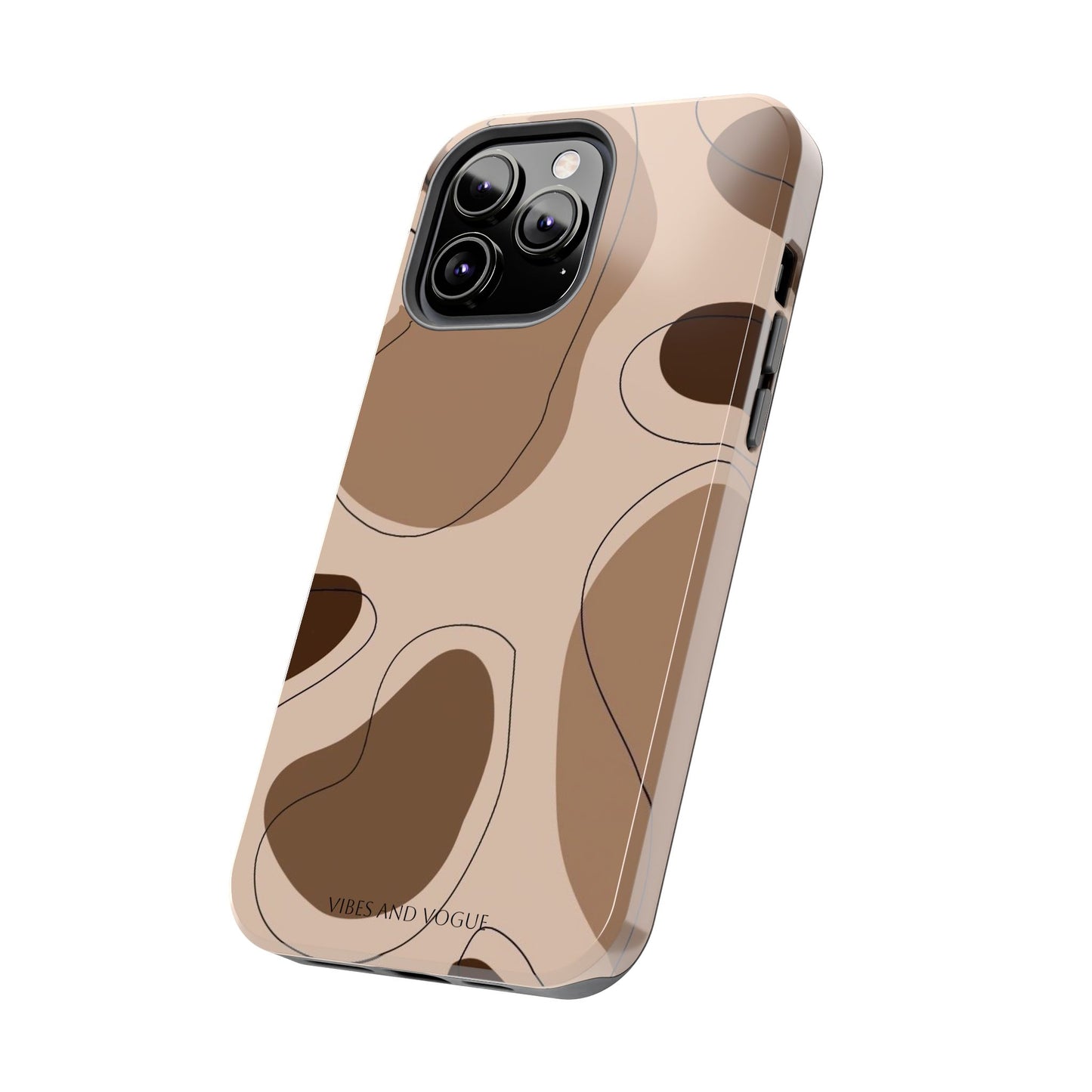 Abstract Brown Cowhide Tough Phone Case