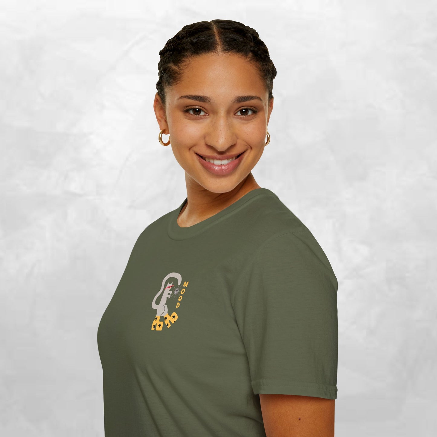 Ghost & Sunflowers T-Shirt — Cute Minimal Halloween Tee
