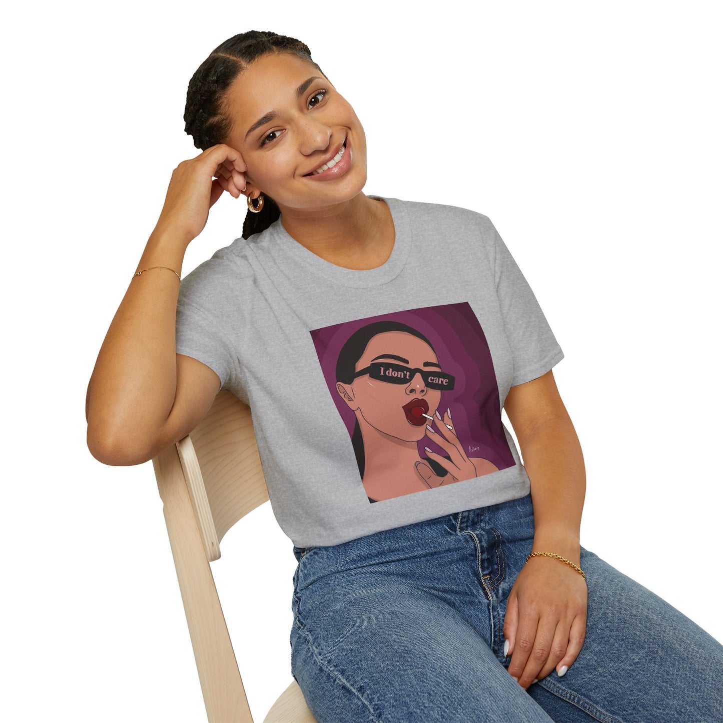 I Don't Care Graphic Unisex Softstyle T-Shirt – Casual Chic for Everyday Wear