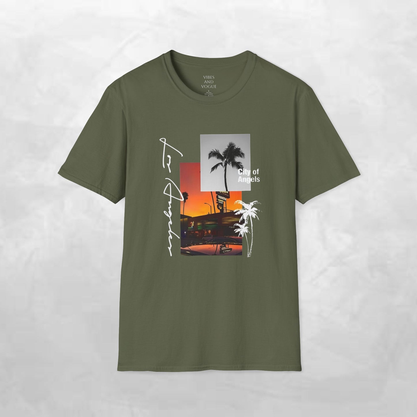 T-Shirt — Tropical Sunset Los Angeles Palm Tree Tee