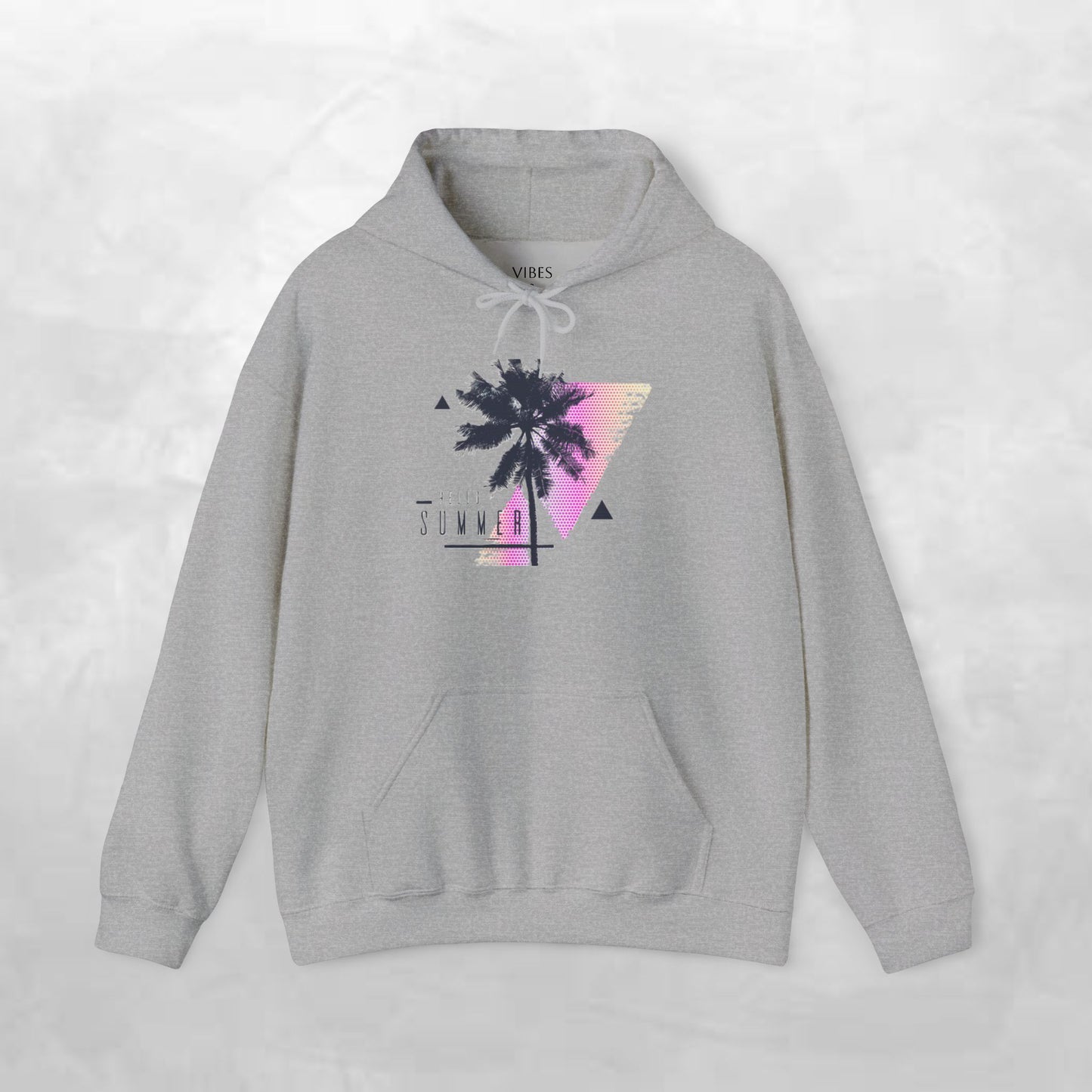 Tropical Vibe Hoodie, Summer Comfort Sweatshirt, Beachy Pullover for Vacation, Unisex Hooded Top, Gift for Warm Weather