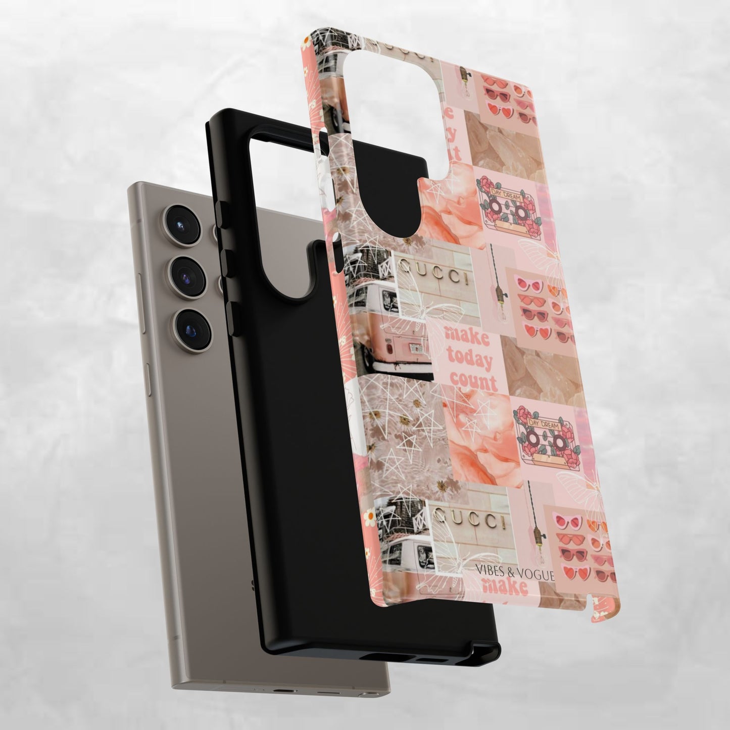 Stylish Phone Case for Trendsetters, Customizable Smartphone Cover, Vibes & Vogue Design, Floral Aesthetic Gift, Unique Tech Accessory