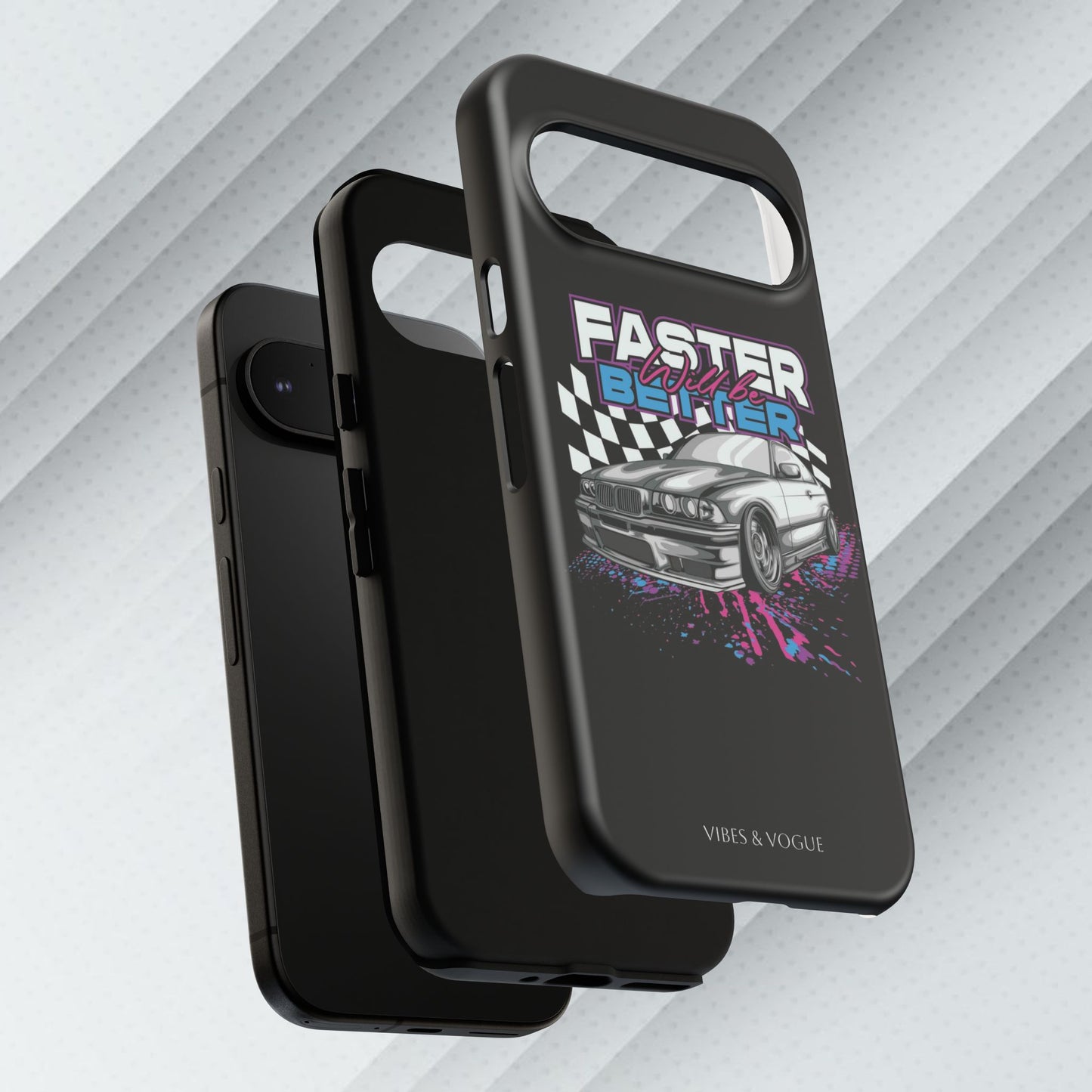 Racing Phone Case - 'Faster Is Better' Design for Car Enthusiasts