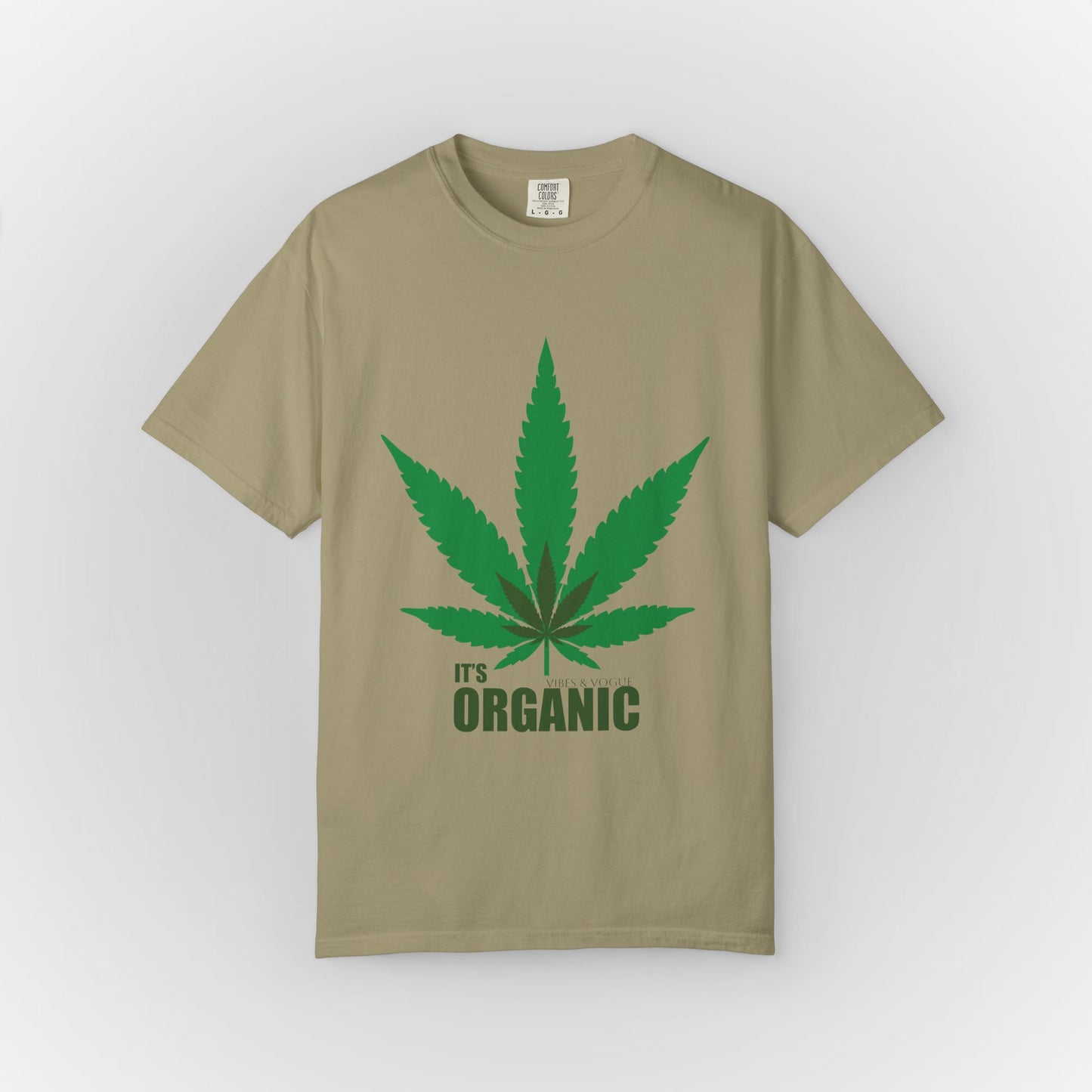 Organic Cannabis Leaf Unisex T-Shirt | Eco-Friendly Apparel for Green Living