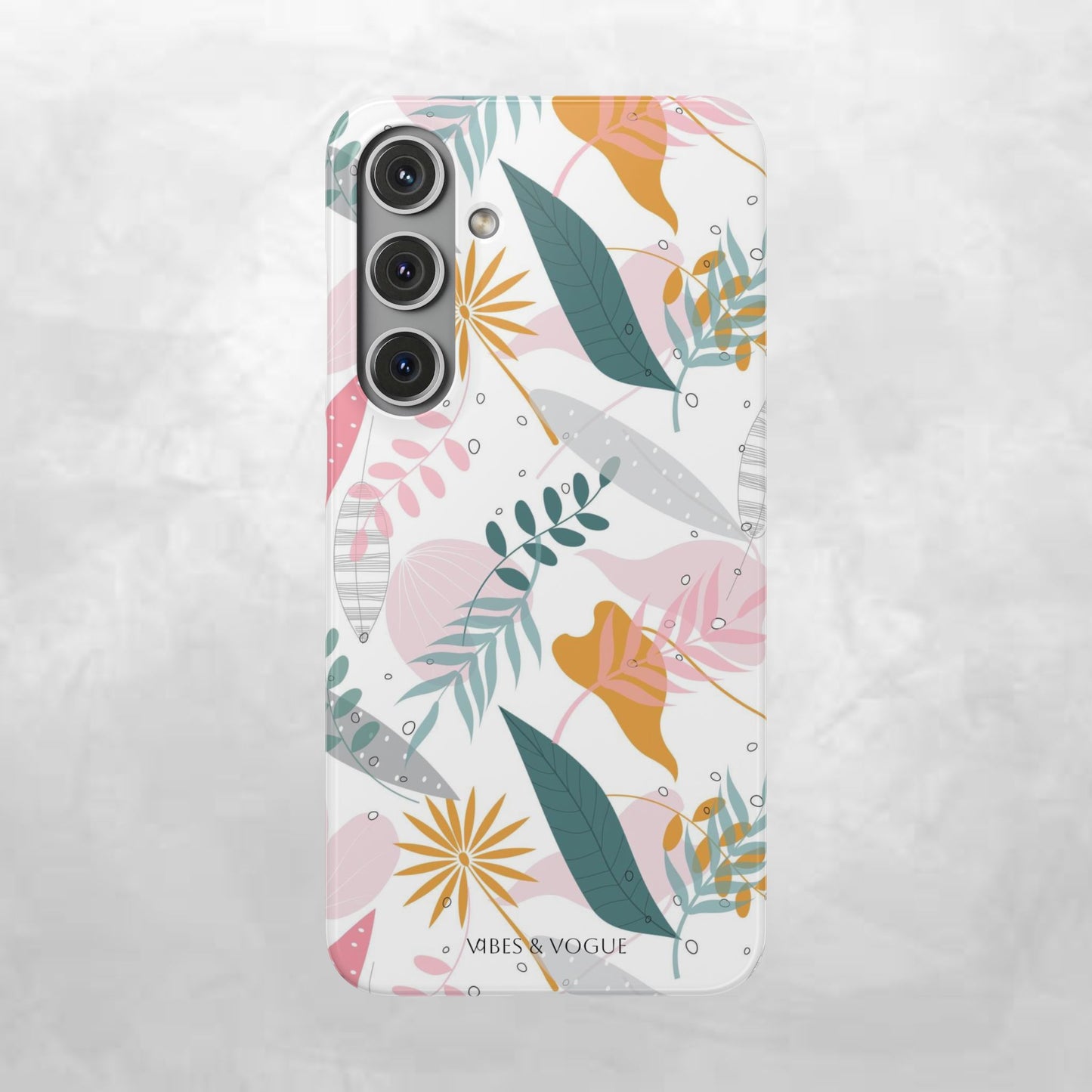 Floral Snap Case - Stylish Phone Protector with Botanical Design