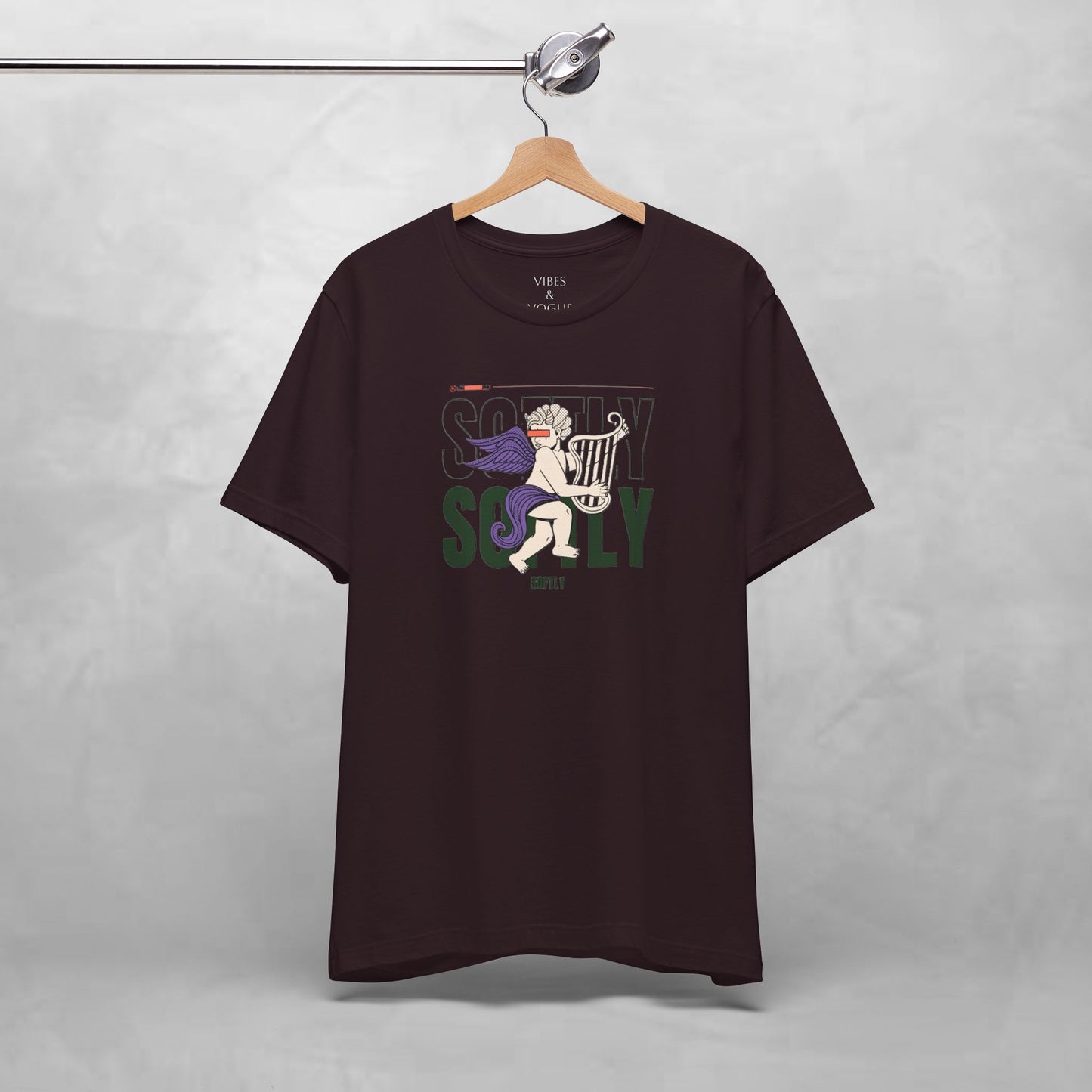 Unisex Short Sleeve Tee with Harp Design, Casual Tee, Gift for Music Lovers, Summer Wear, Concert Outfit, Friendship Tee