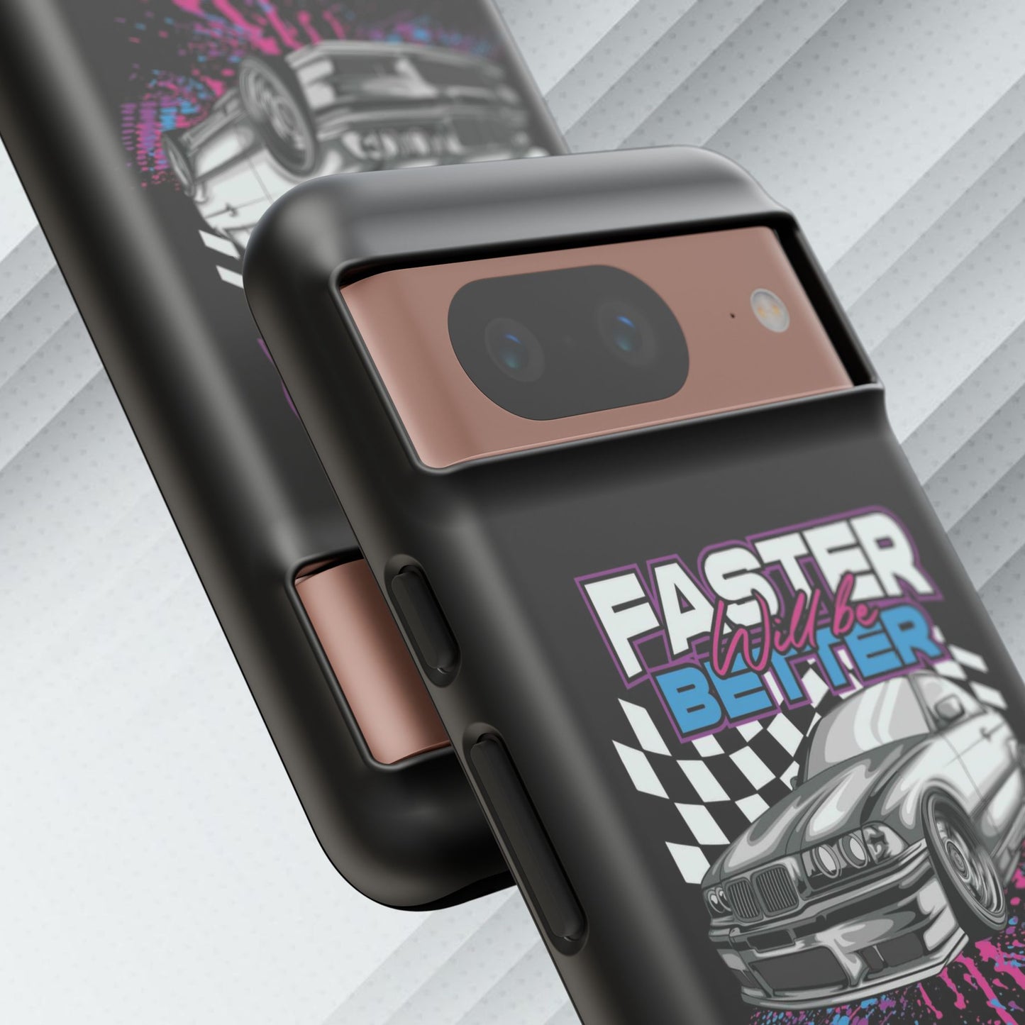 Racing Phone Case - 'Faster Is Better' Design for Car Enthusiasts