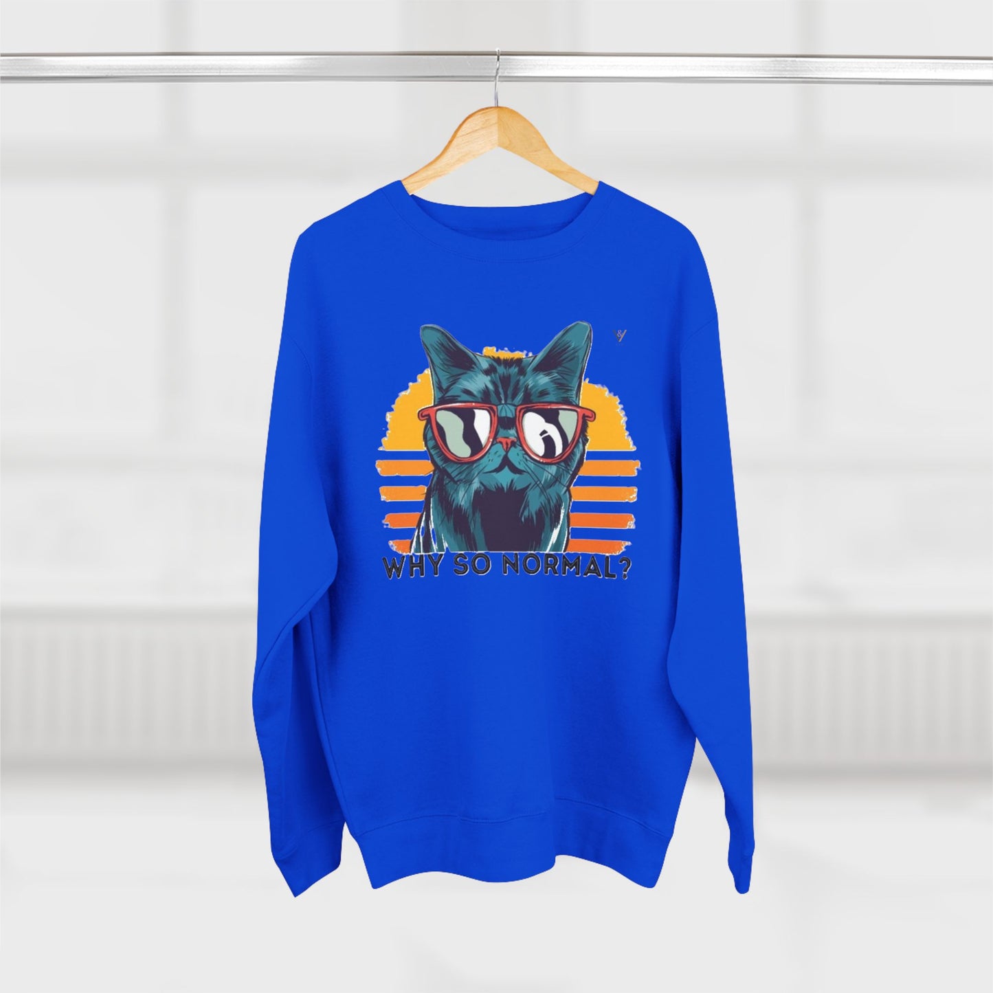 Funny Cat Crewneck Sweatshirt - 'Why So Normal?' - Unisex Casual Apparel