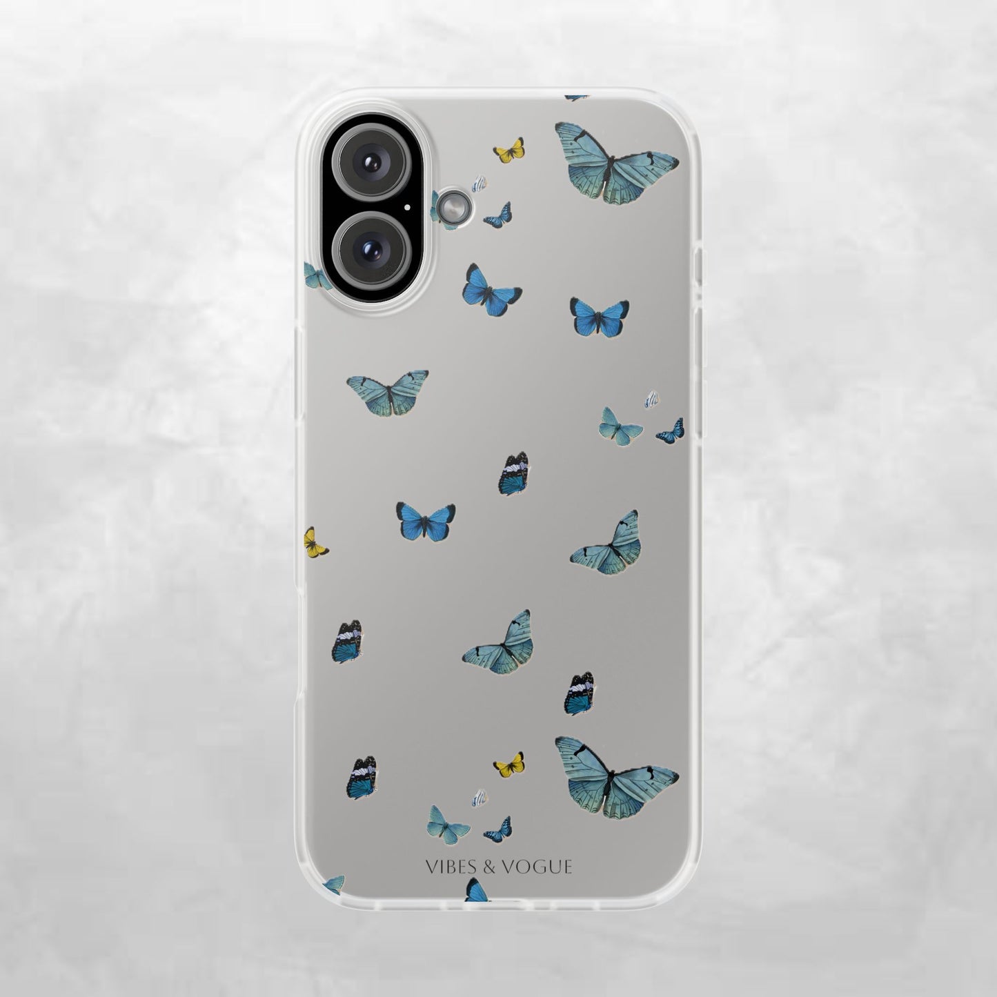 Butterfly Vibes Phone Case, Flexible Phone Cover, Elegant Phone Accessory, Gift for Nature Lovers, Spring Decor, Eco-Friendly Case