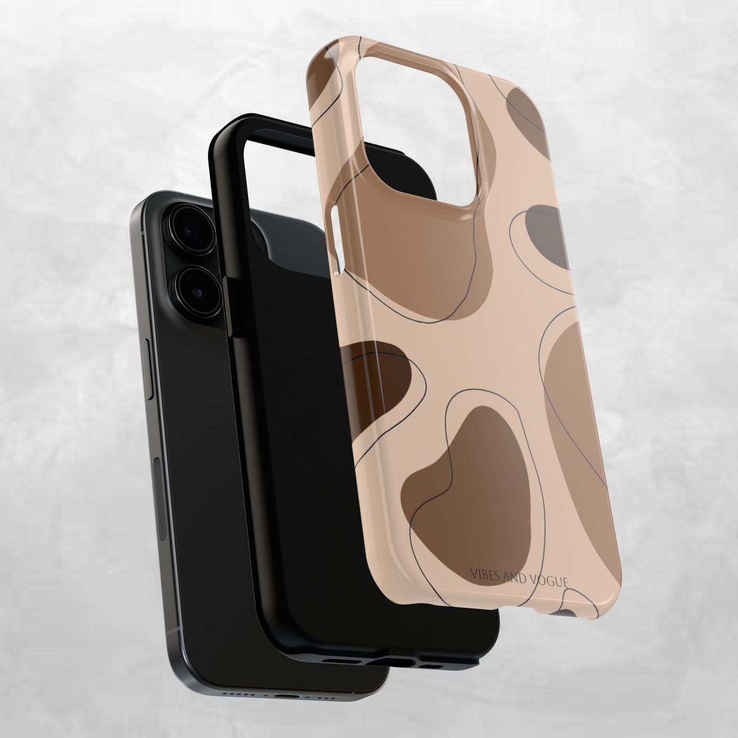 Abstract Brown Cowhide Tough Phone Case