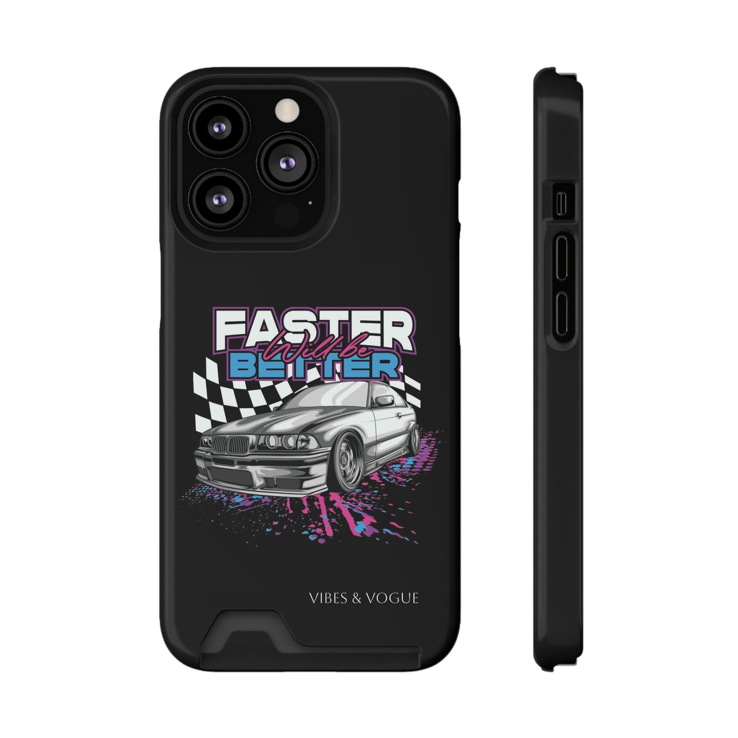Racer Phone Case with Card Holder - Fast & Furious Motif