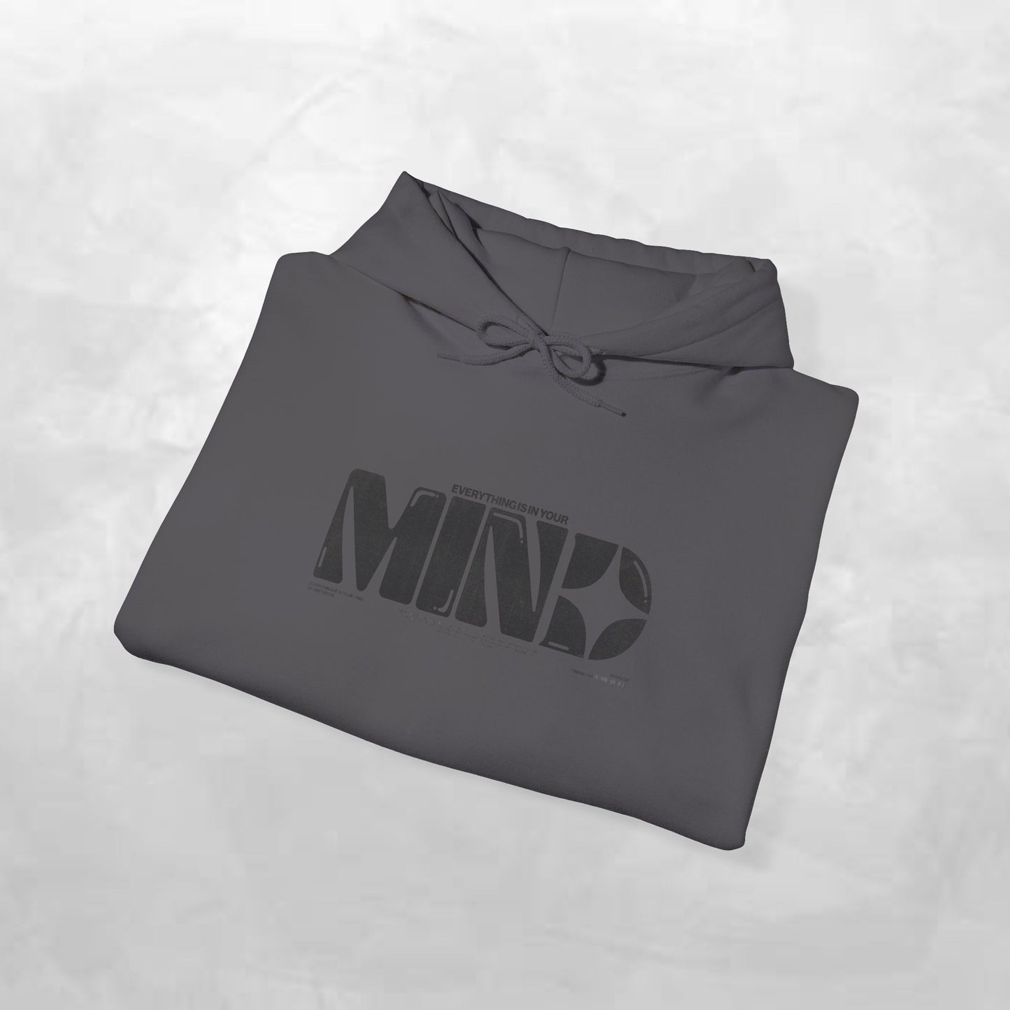 Mind Logo Hoodie — Minimalist Black Typography Pullover