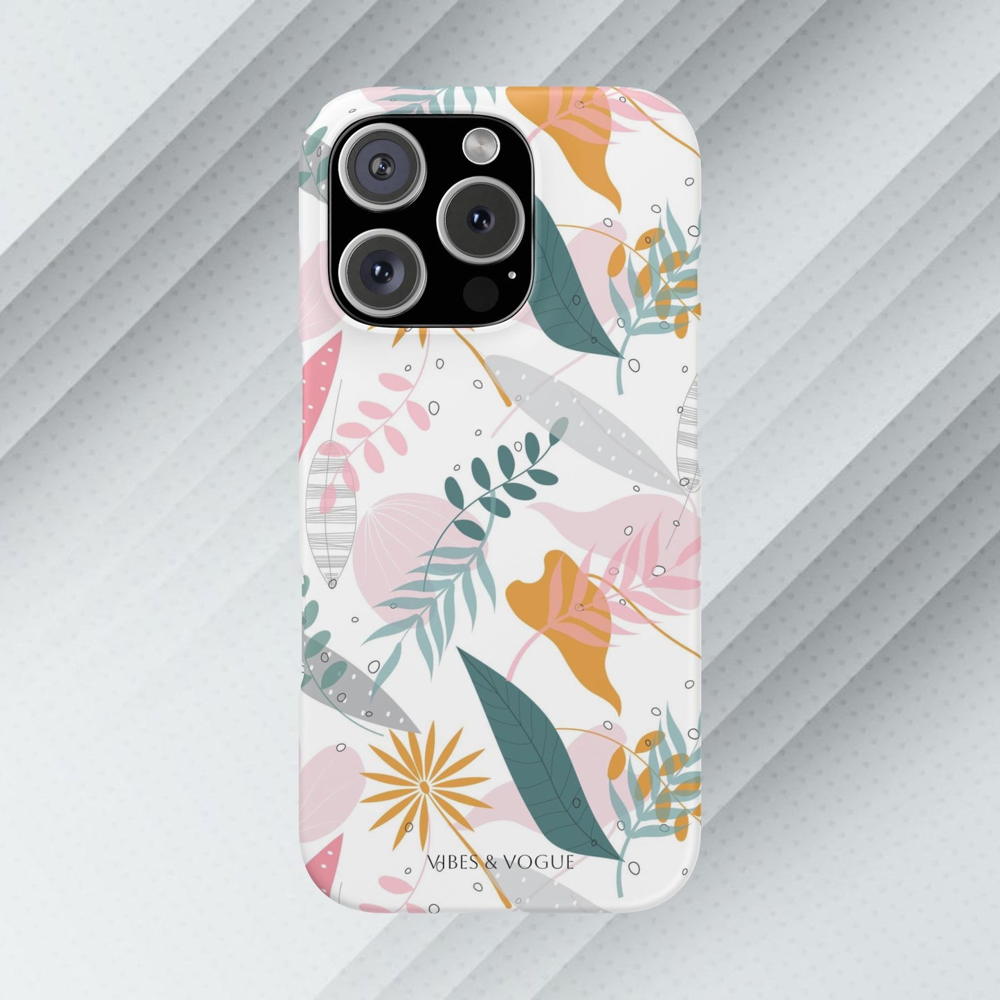 Floral Snap Case - Stylish Phone Protector with Botanical Design