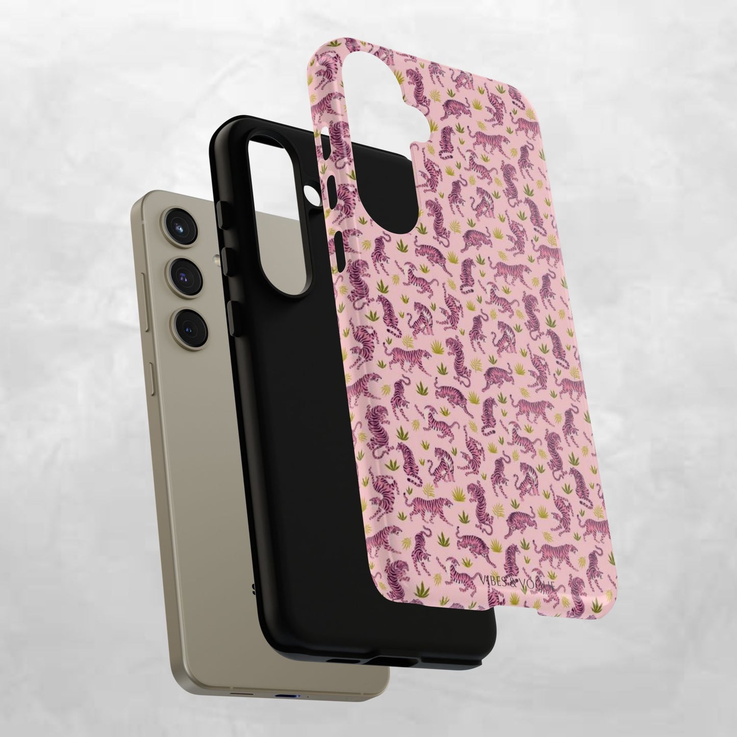 Pink Tiger Pattern Phone Case - Tough Cases