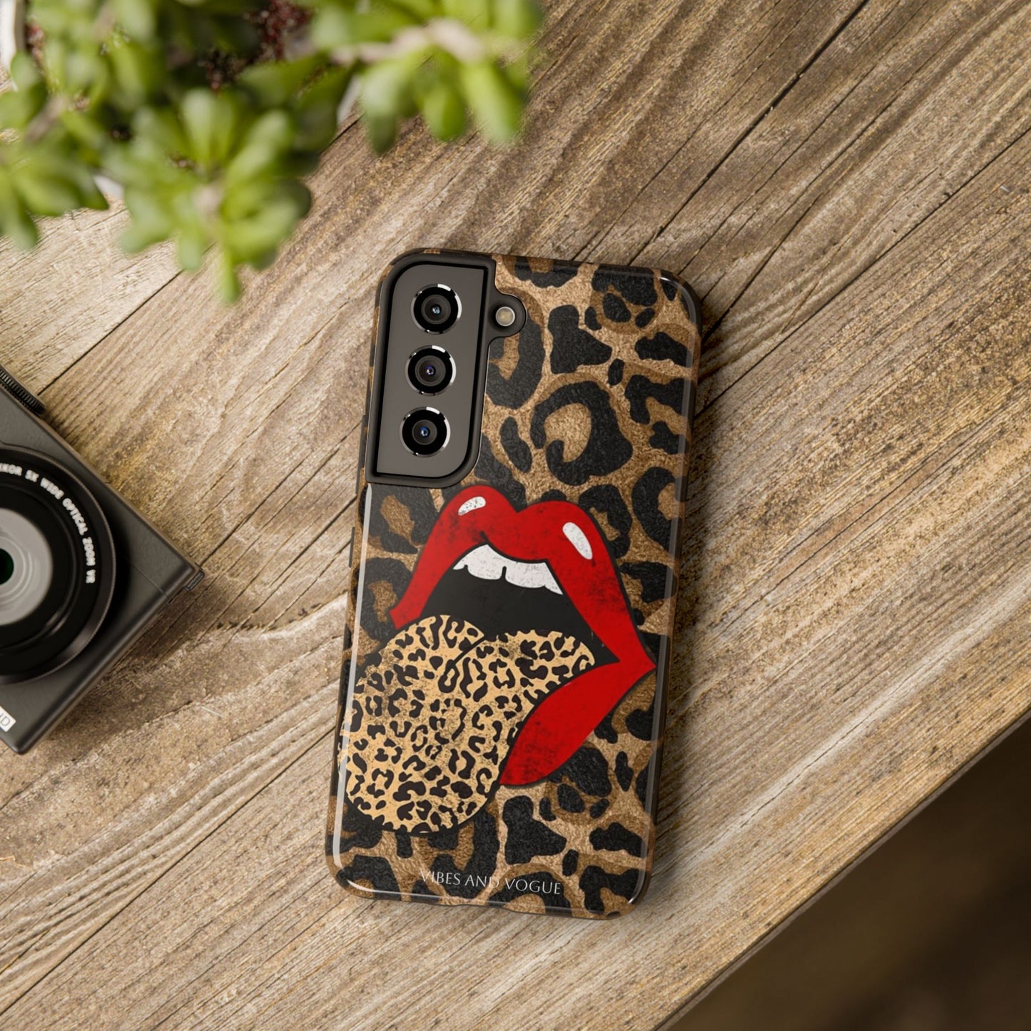 Leopard Lip Tough Phone Case — Bold Animal Print Phone Cover