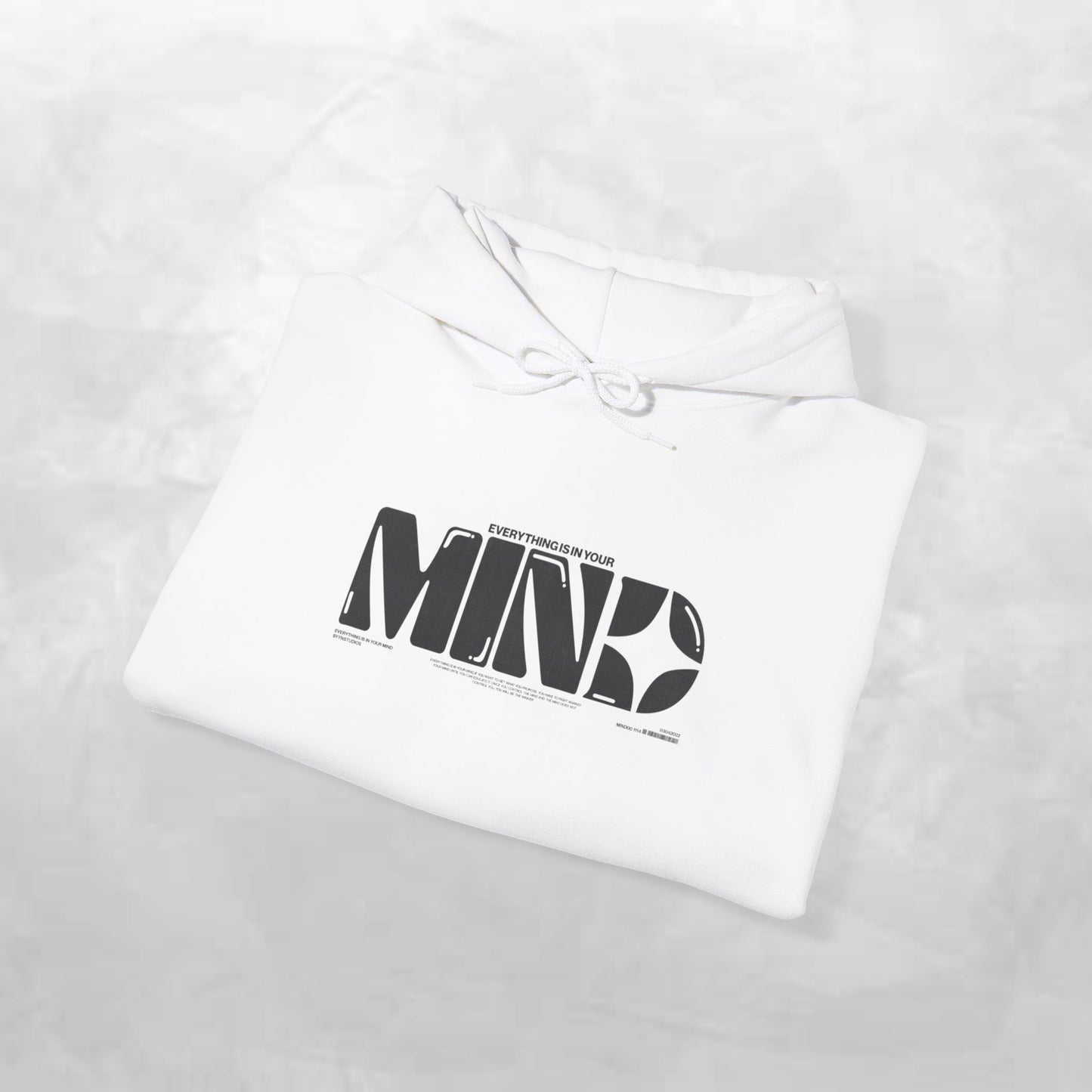 Mind Logo Hoodie — Minimalist Black Typography Pullover