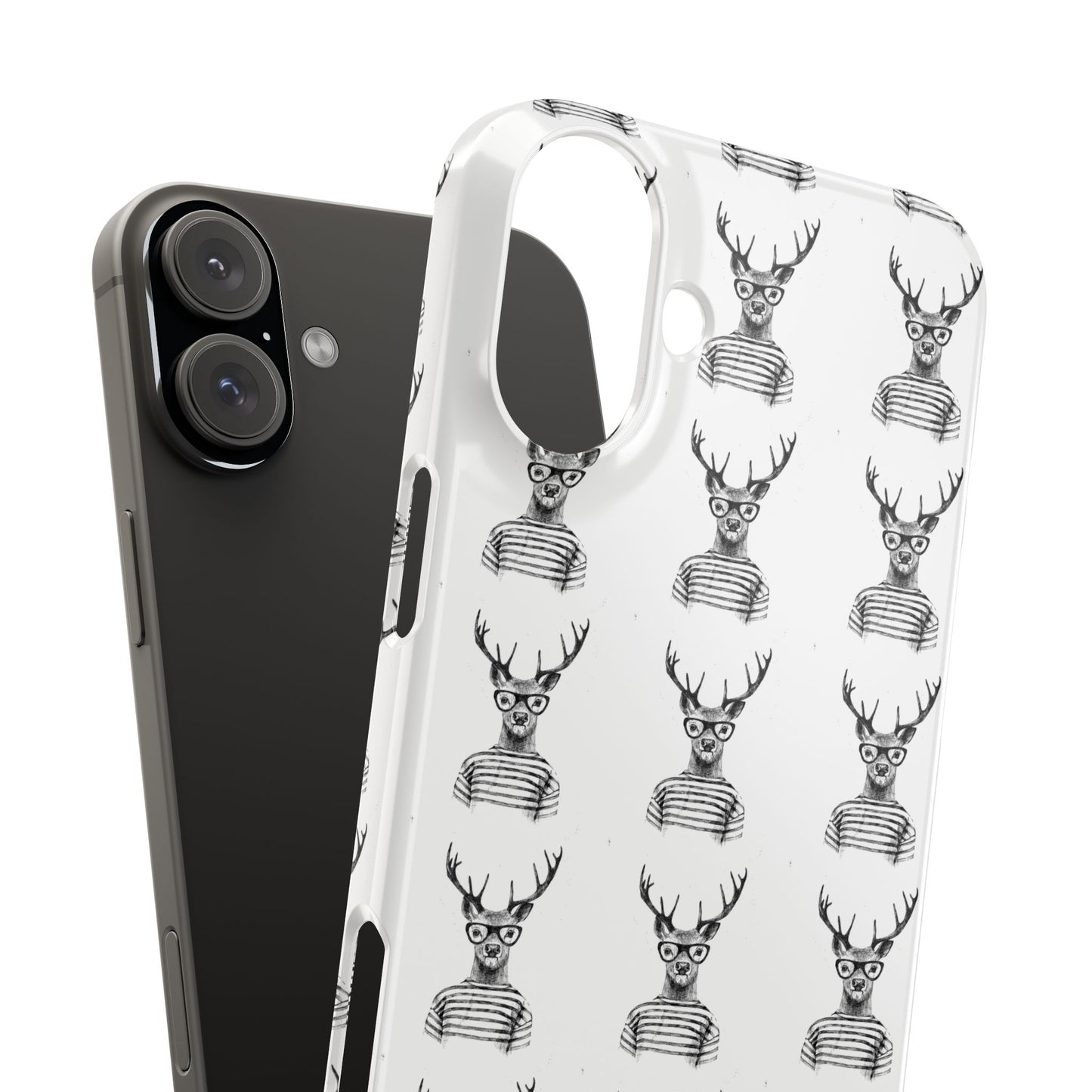 Stylish Slim Phone Case with Cool Stag Design