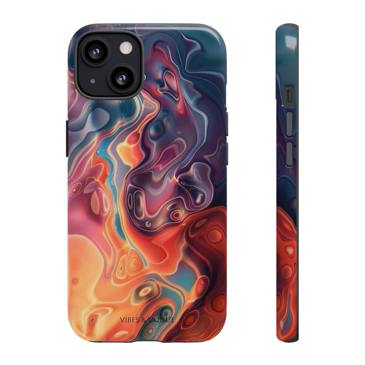 Colorful Phone Case, Abstract Print Cover, Tough Cases for Protection, Gift for Her, Modern Design, Trendy Mobile Accessory