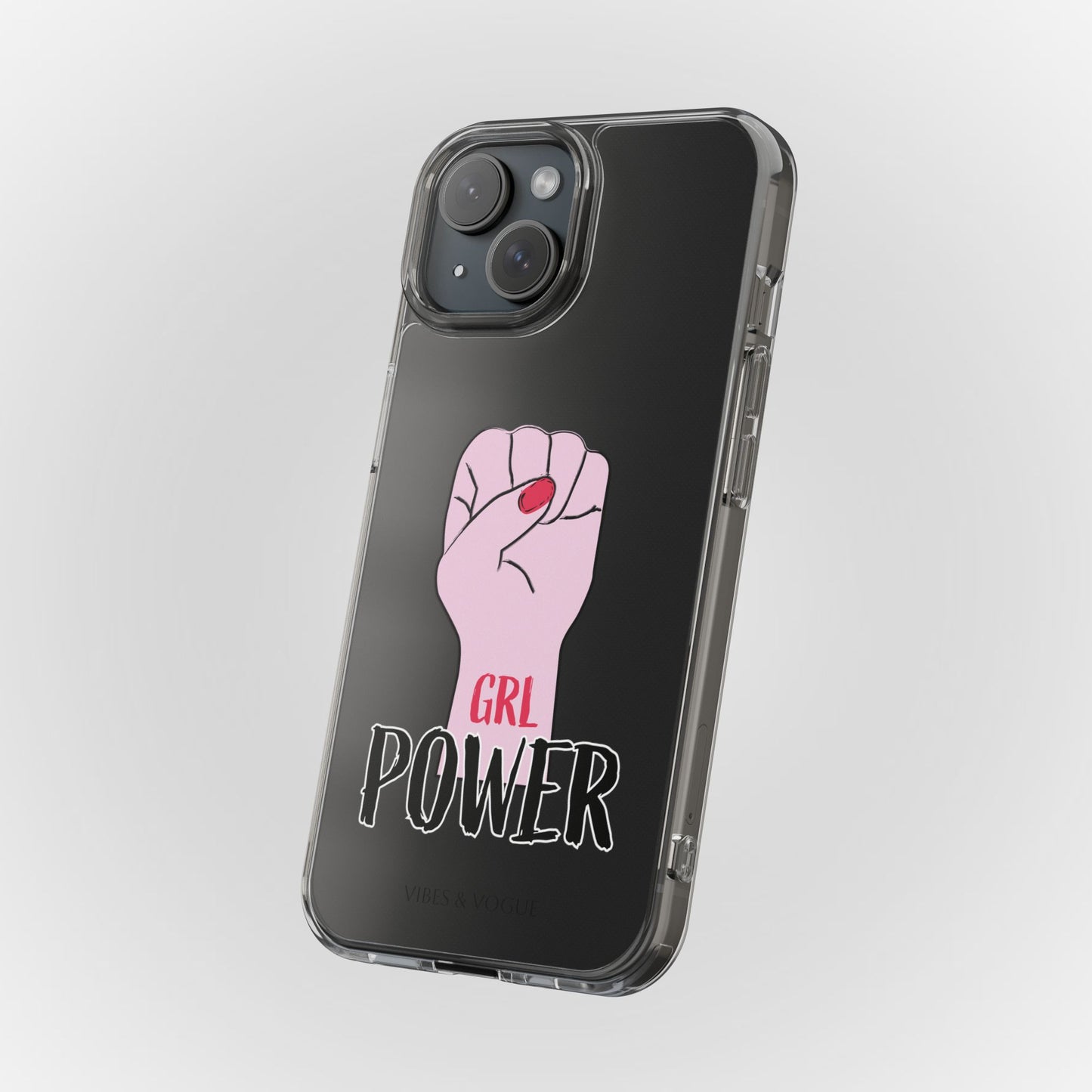 Empowering Clear Phone Case - 'GRL POWER' Design